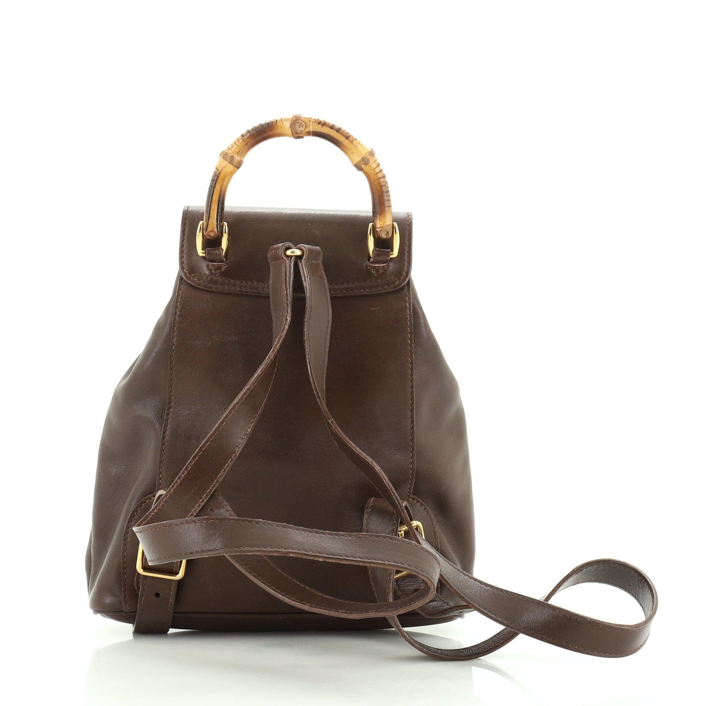 Vintage Bamboo Backpack Leather Mini