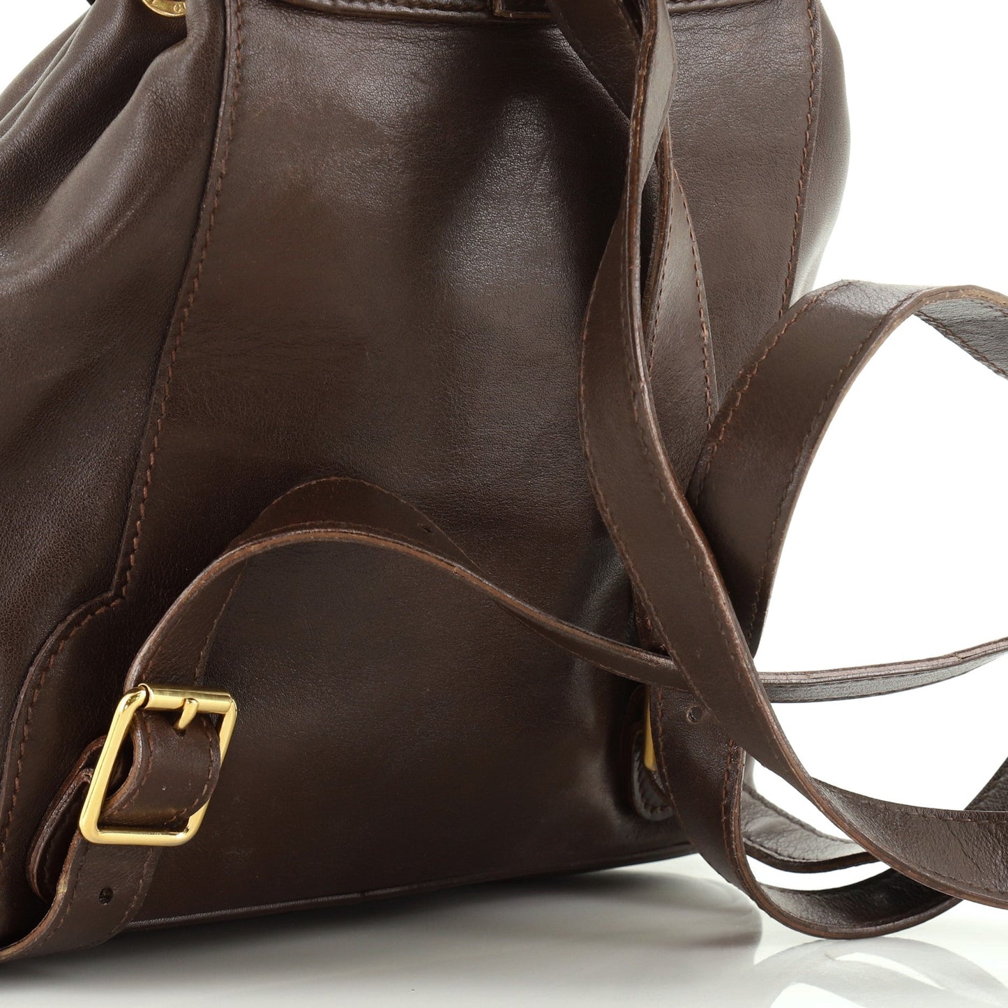 Vintage Bamboo Backpack Leather Mini