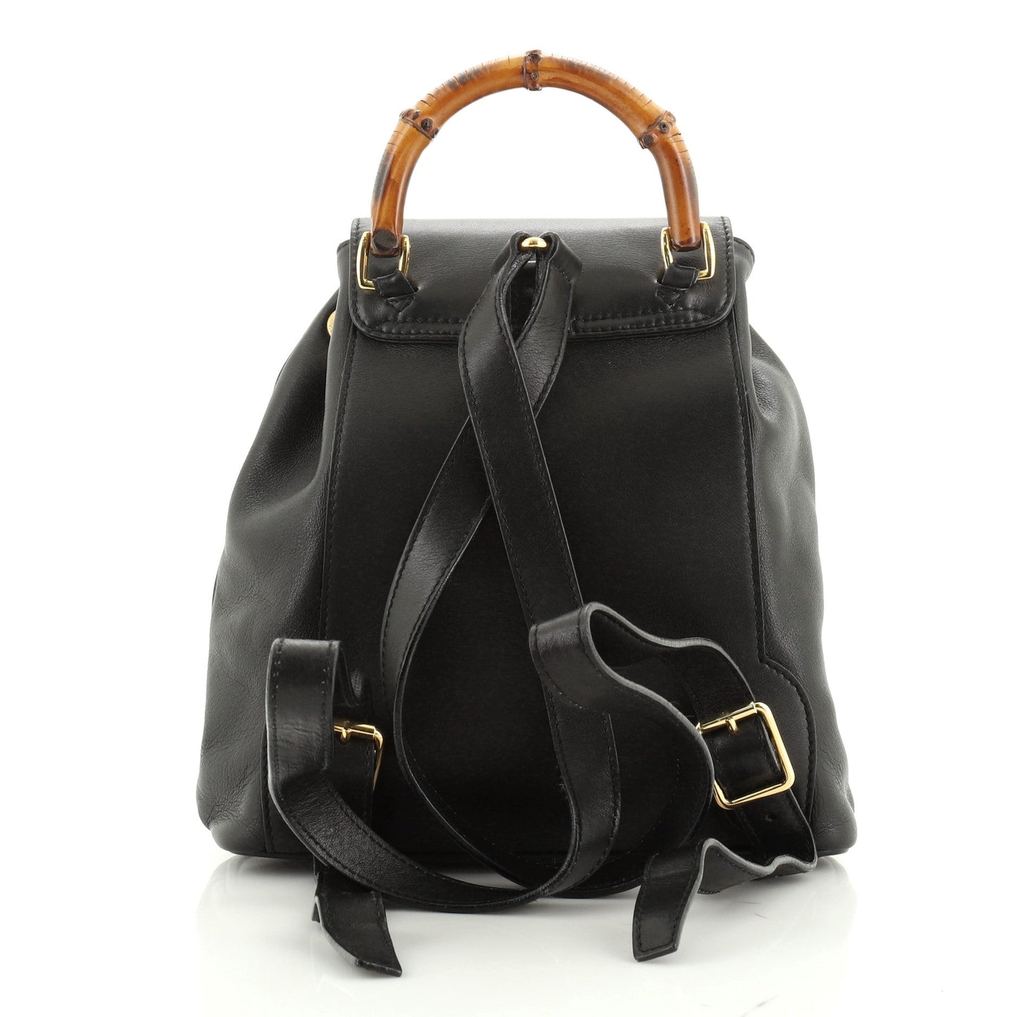 Vintage Bamboo Backpack Leather Mini