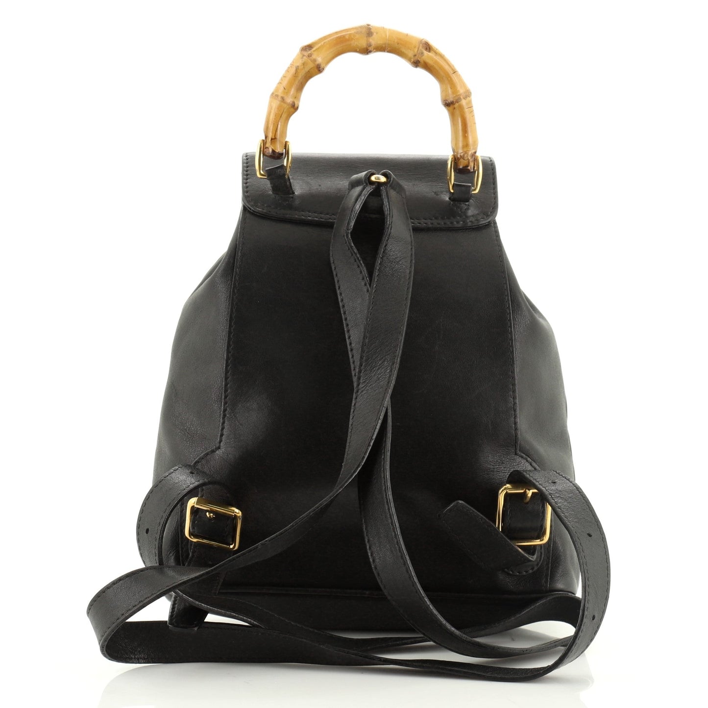 Vintage Bamboo Backpack Leather Mini