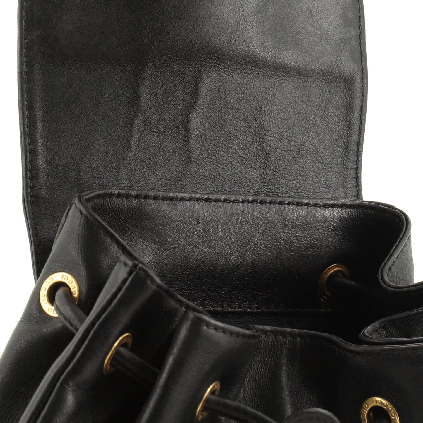 Vintage Bamboo Backpack Leather Mini