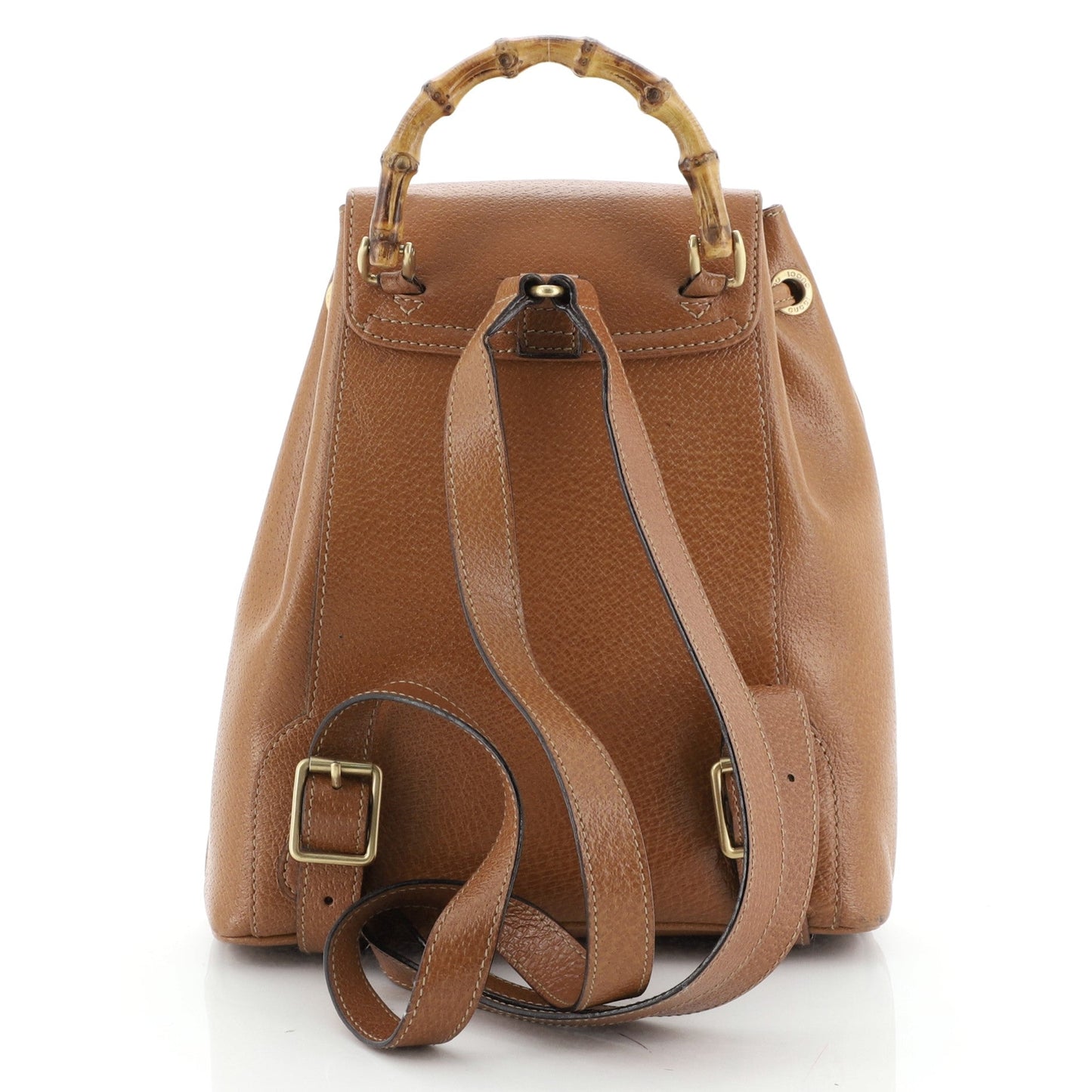Vintage Bamboo Backpack Leather Mini