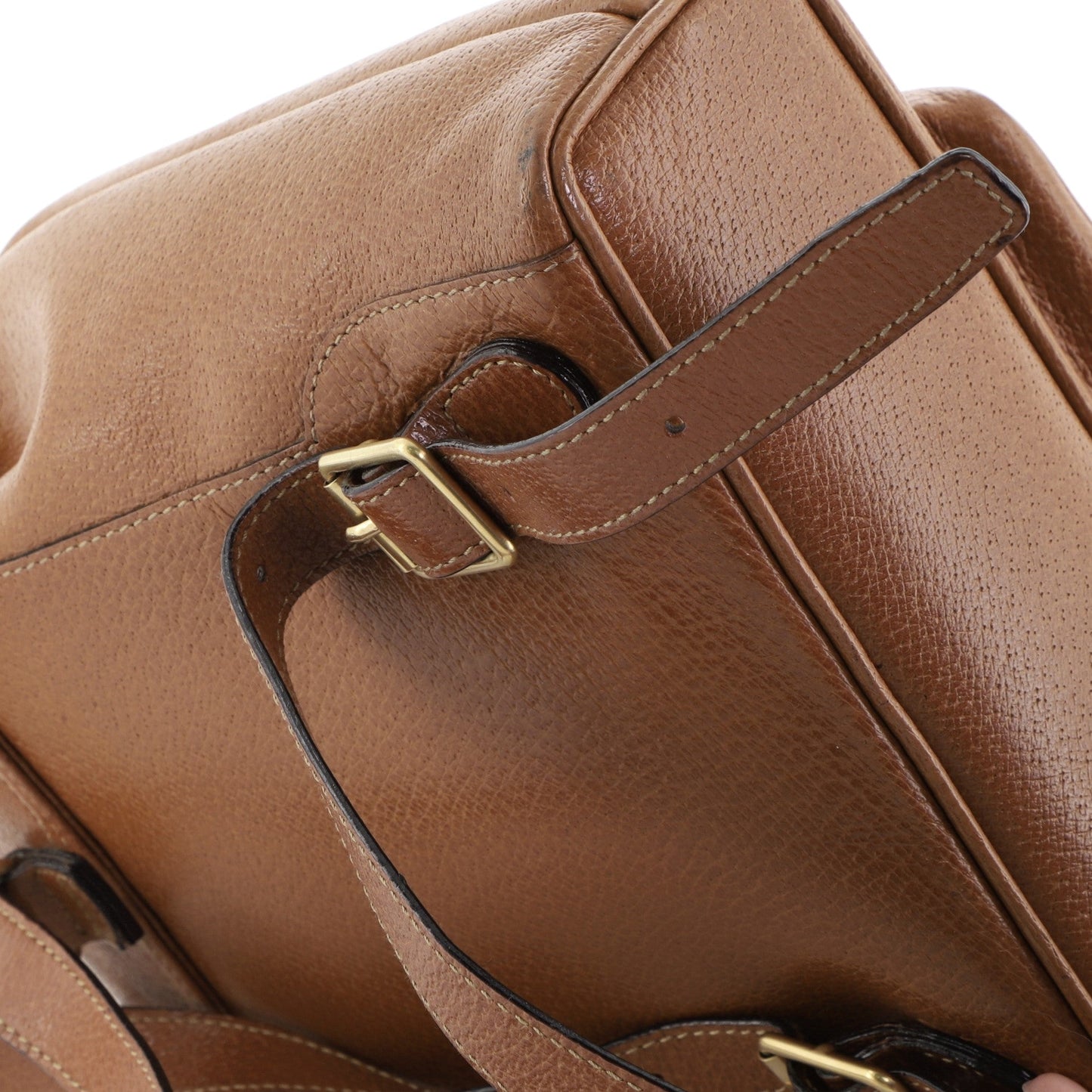 Vintage Bamboo Backpack Leather Mini