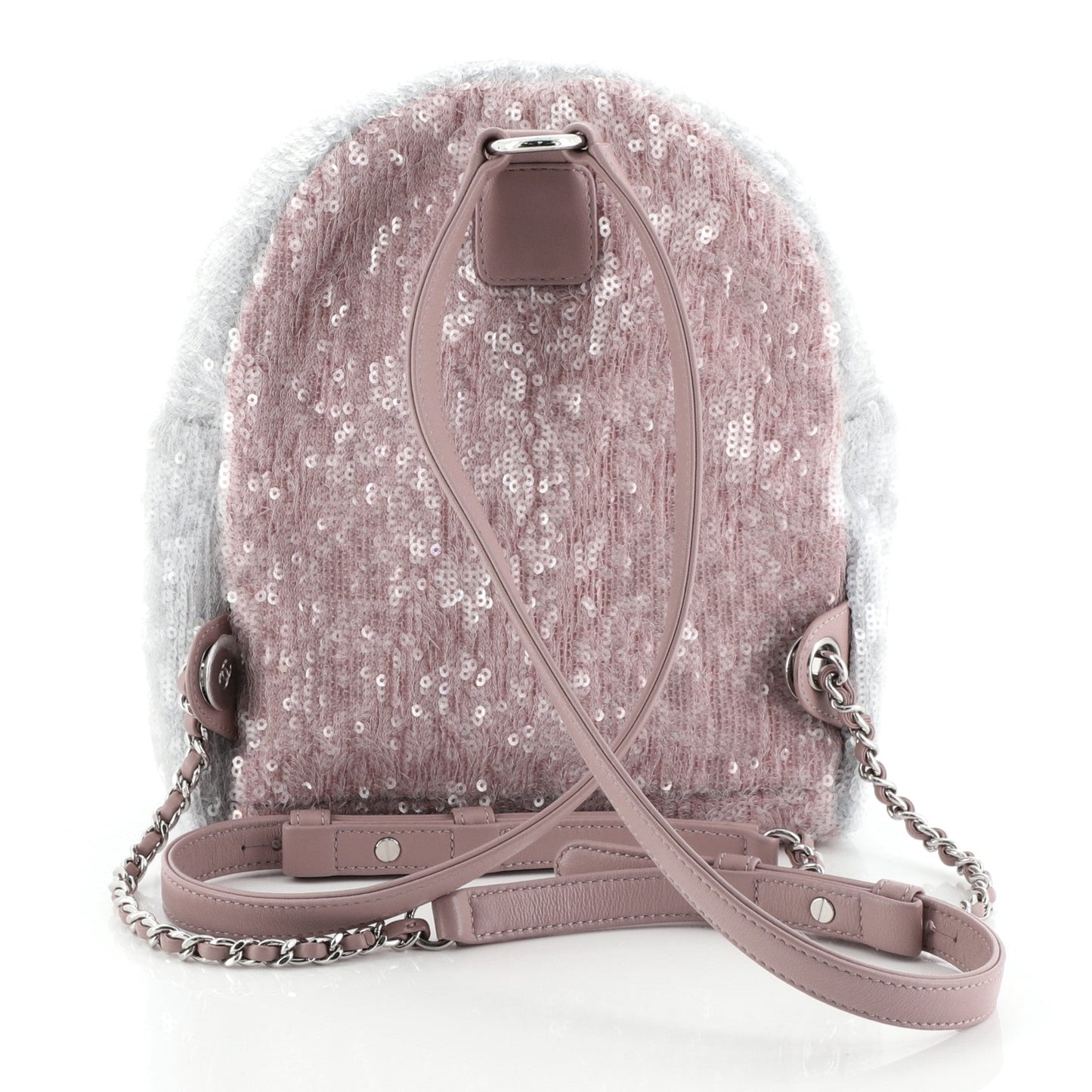 Waterfall Backpack Sequins with Leather Mini