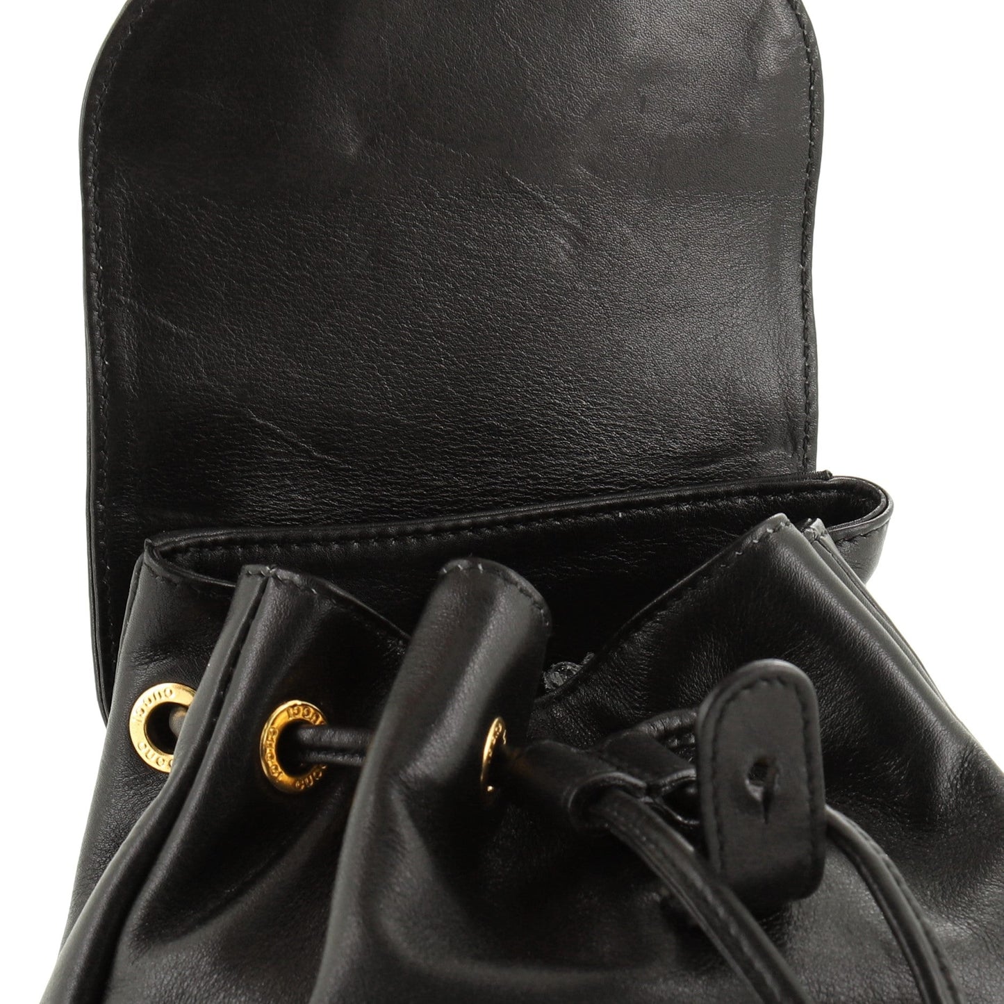 Vintage Bamboo Backpack Leather Mini