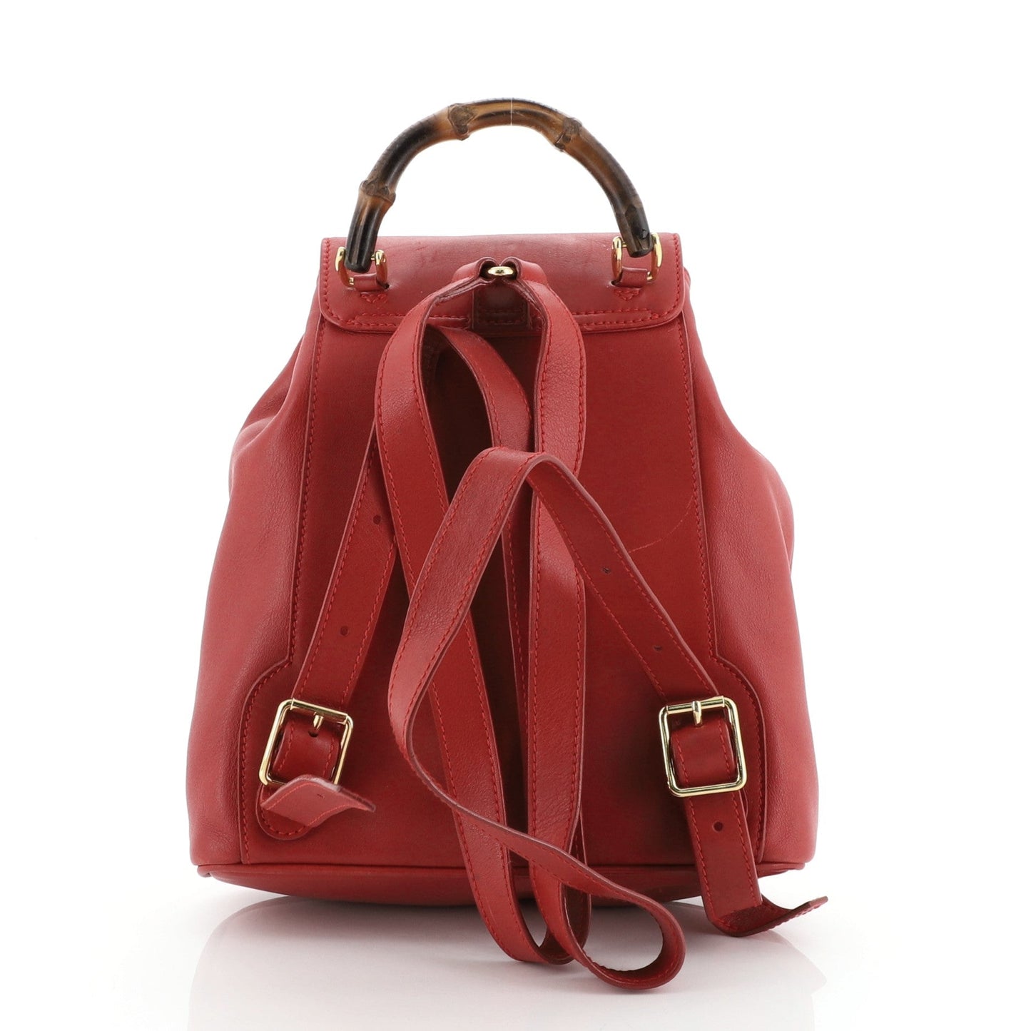 Vintage Bamboo Backpack Leather Mini