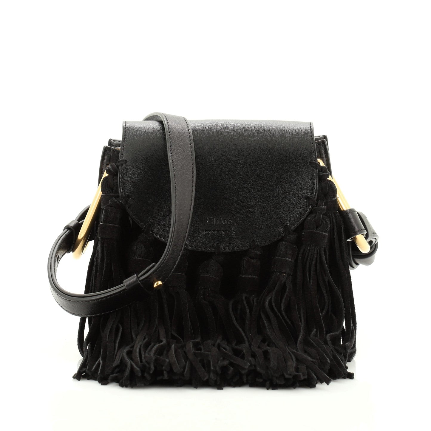Fringe Tassel Hudson Bag Leather Mini