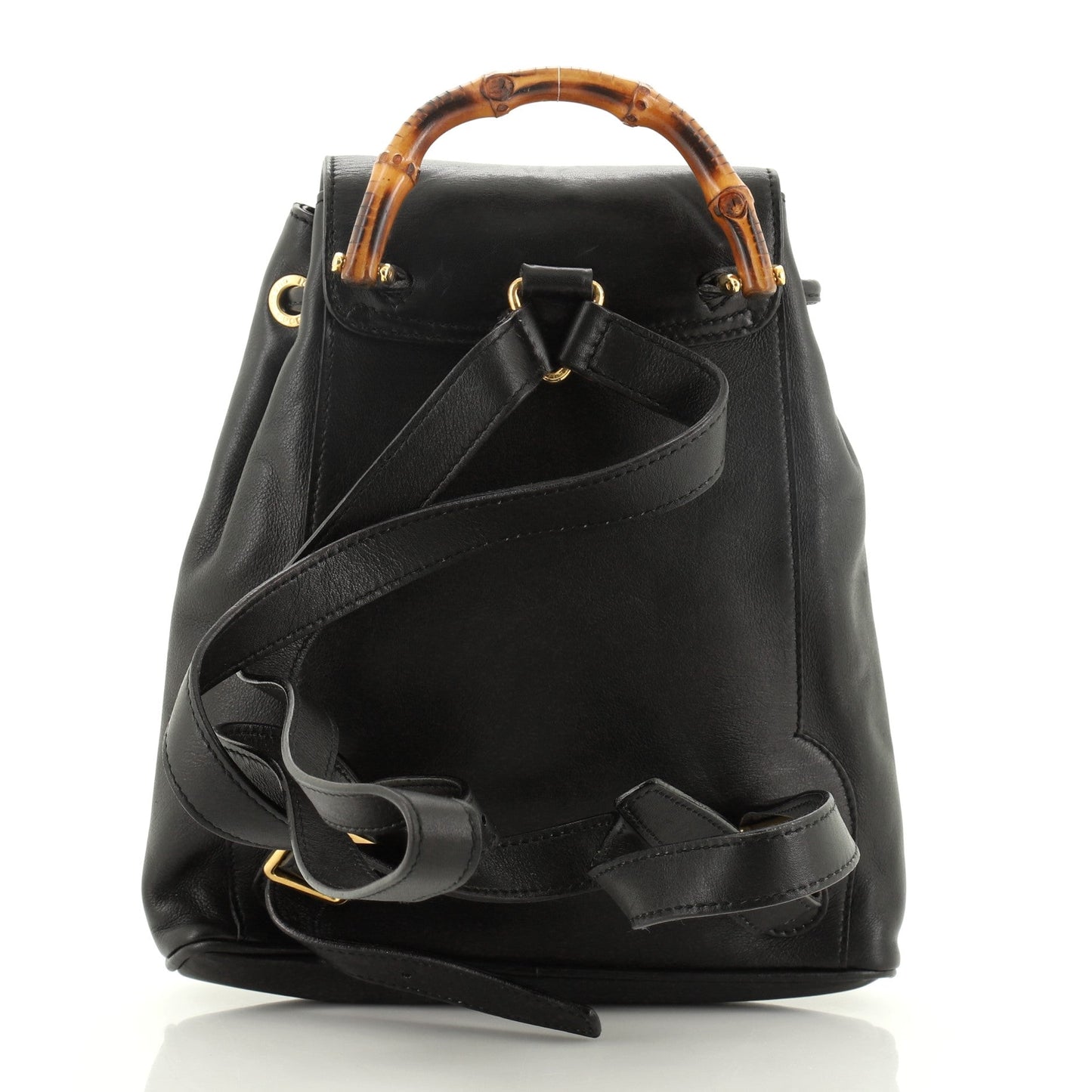 Vintage Bamboo Backpack Leather Mini