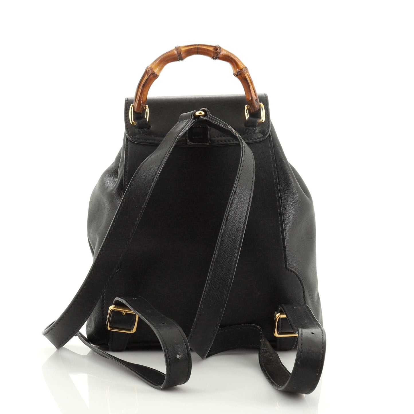 Vintage Bamboo Backpack Leather Mini