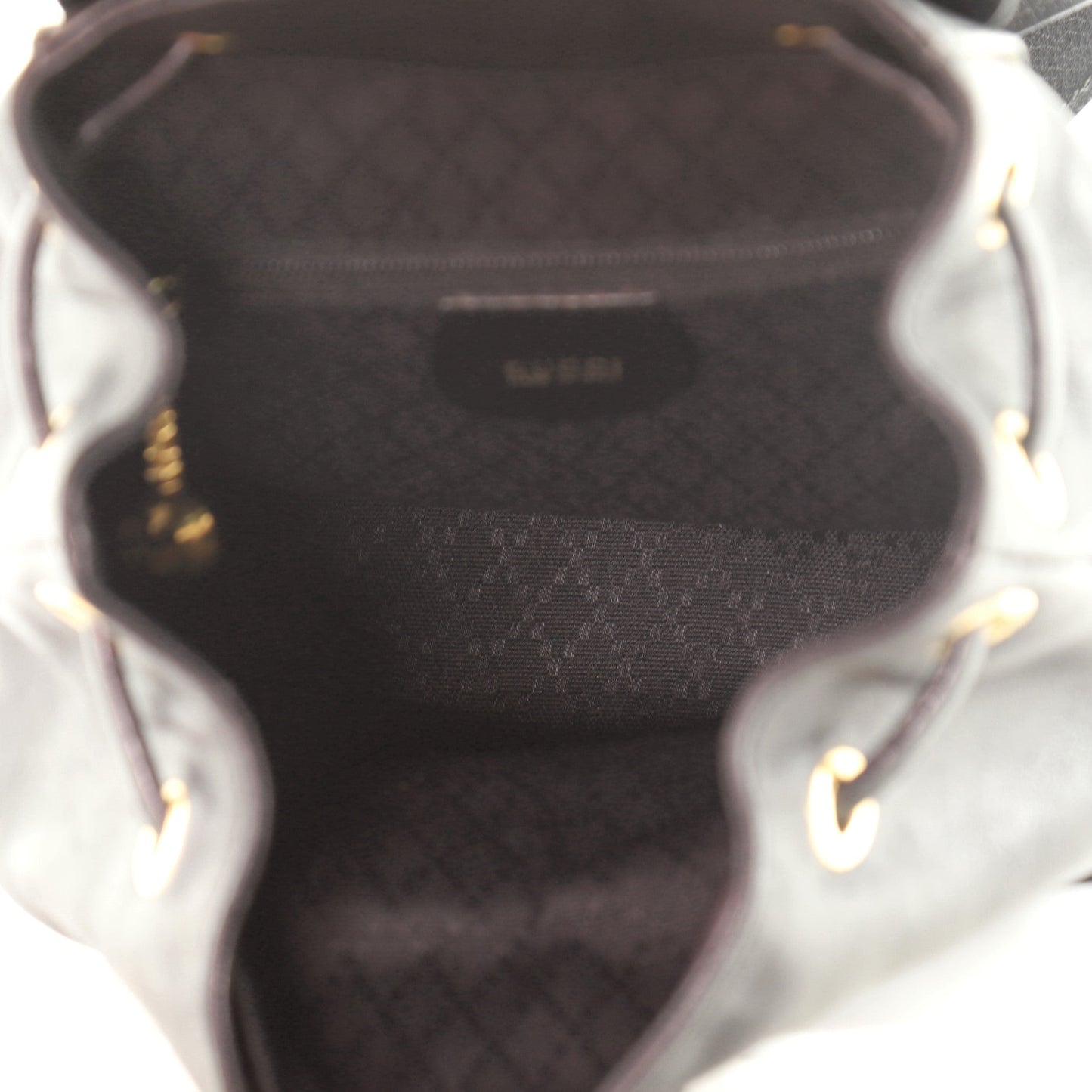 Vintage Bamboo Backpack Leather Mini