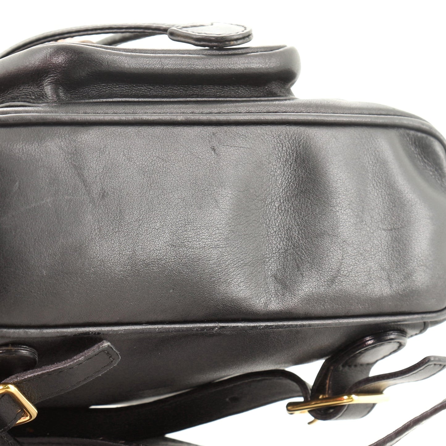 Vintage Bamboo Backpack Leather Mini