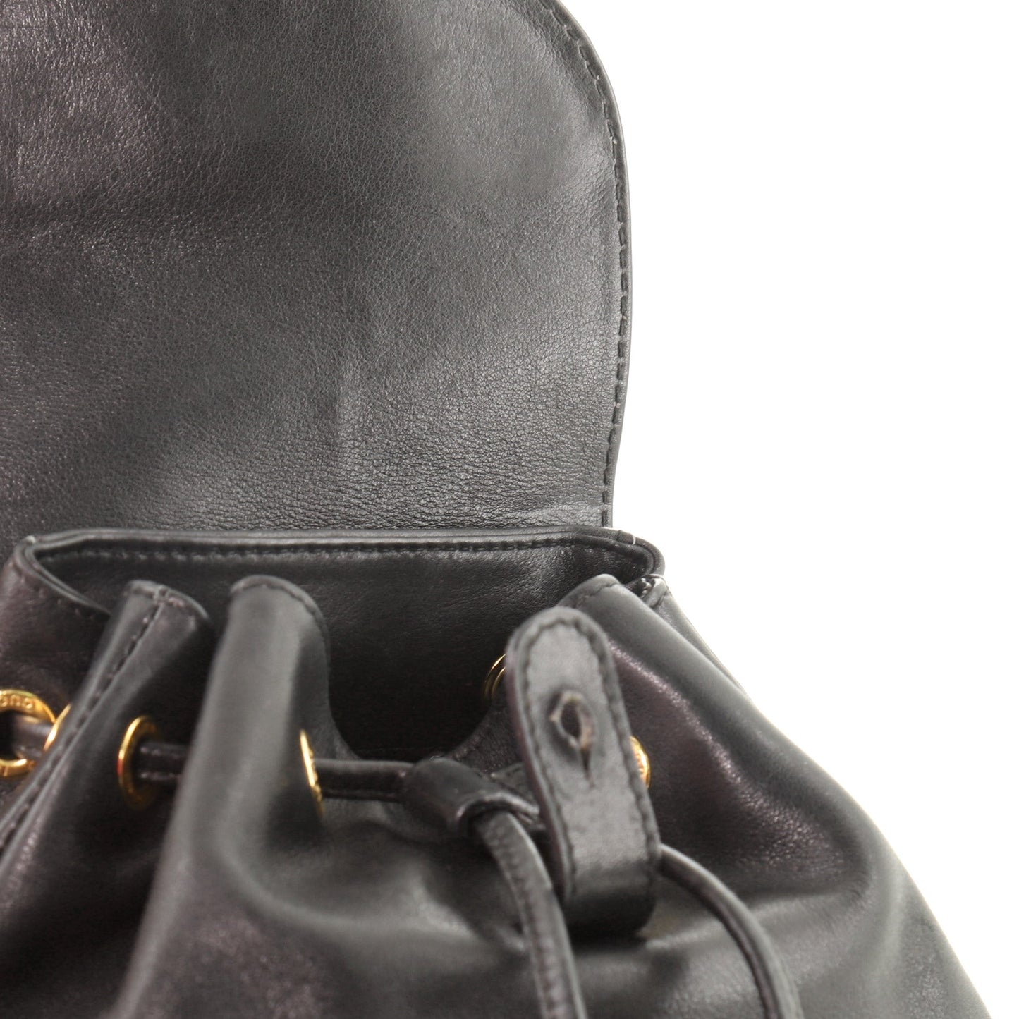 Vintage Bamboo Backpack Leather Mini