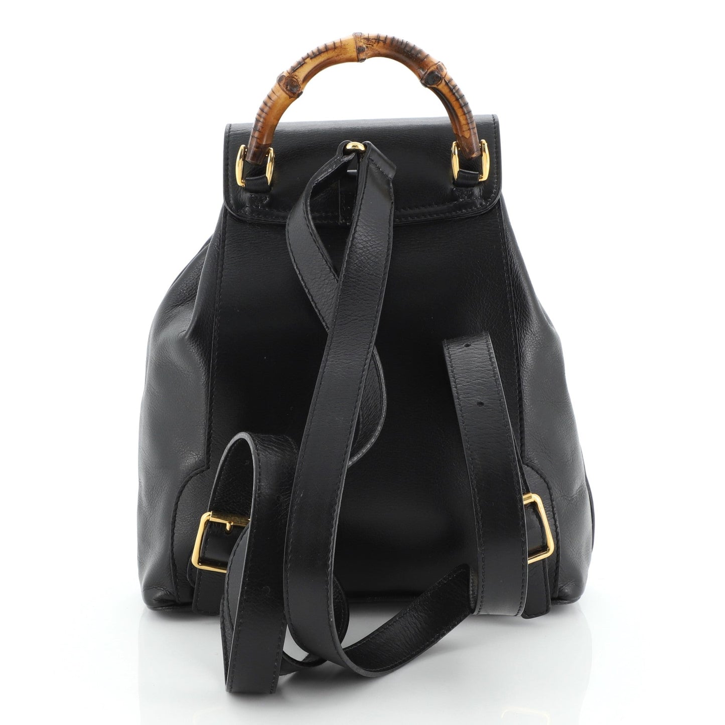 Vintage Bamboo Backpack Leather Mini