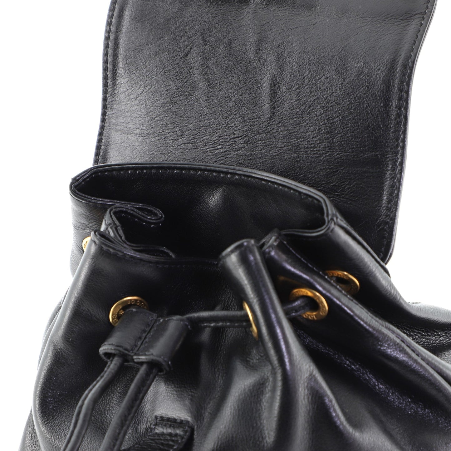 Vintage Bamboo Backpack Leather Mini