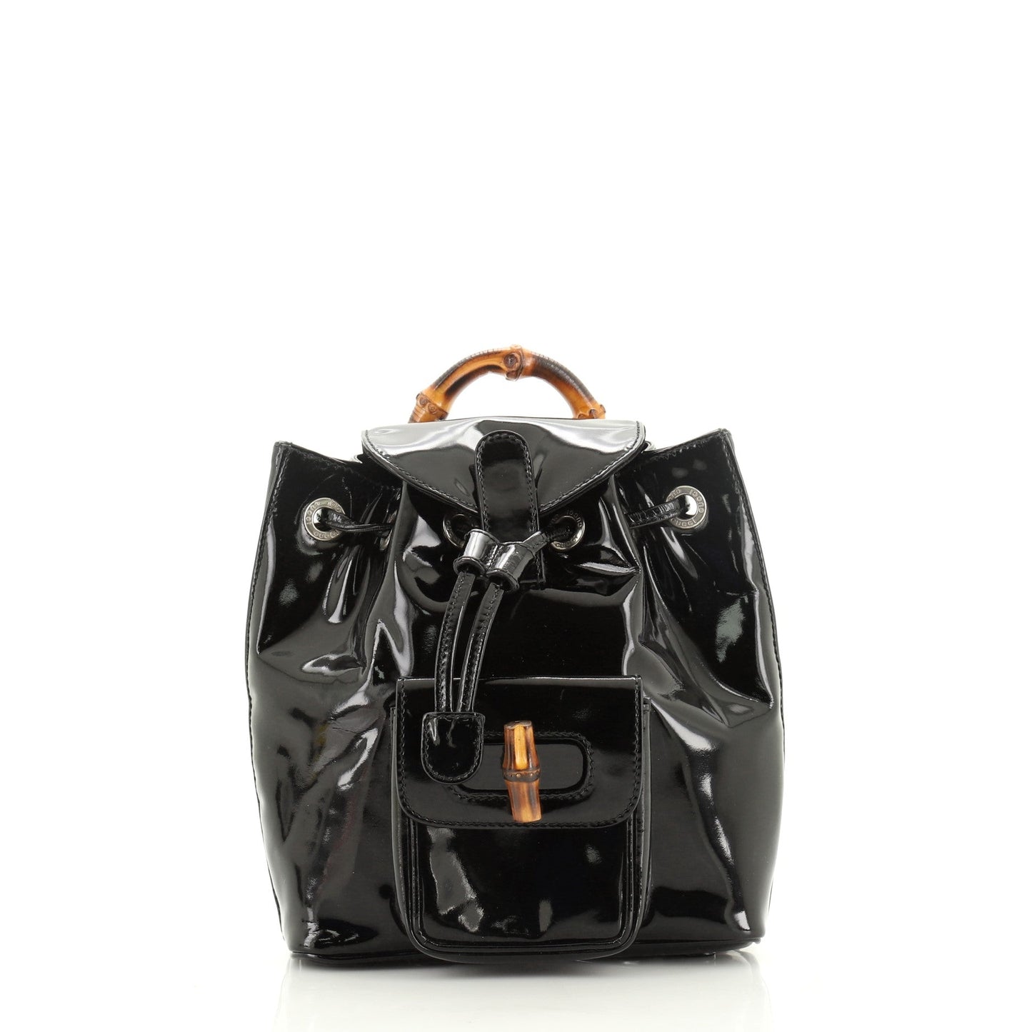 Vintage Bamboo Backpack Patent Super Mini