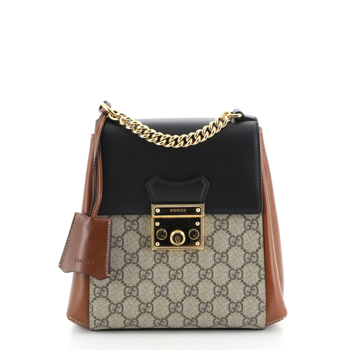 Padlock Backpack GG Coated Canvas and Leather Mini