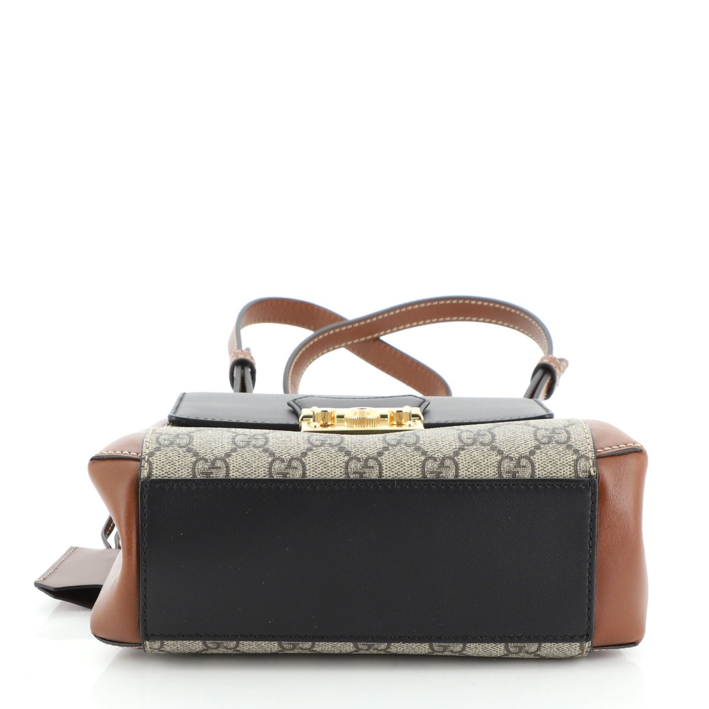 Padlock Backpack GG Coated Canvas and Leather Mini