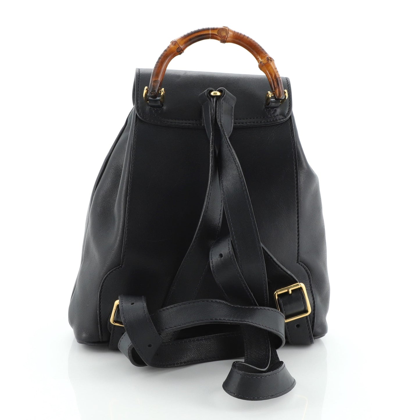 Vintage Bamboo Backpack Leather Mini