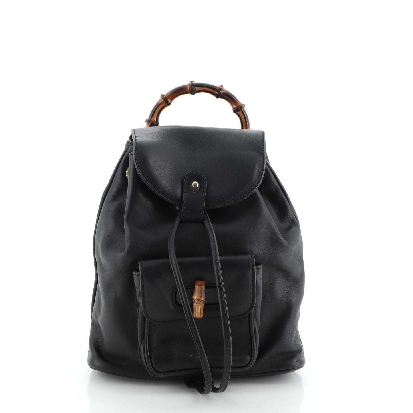 Vintage Bamboo Backpack Leather Mini