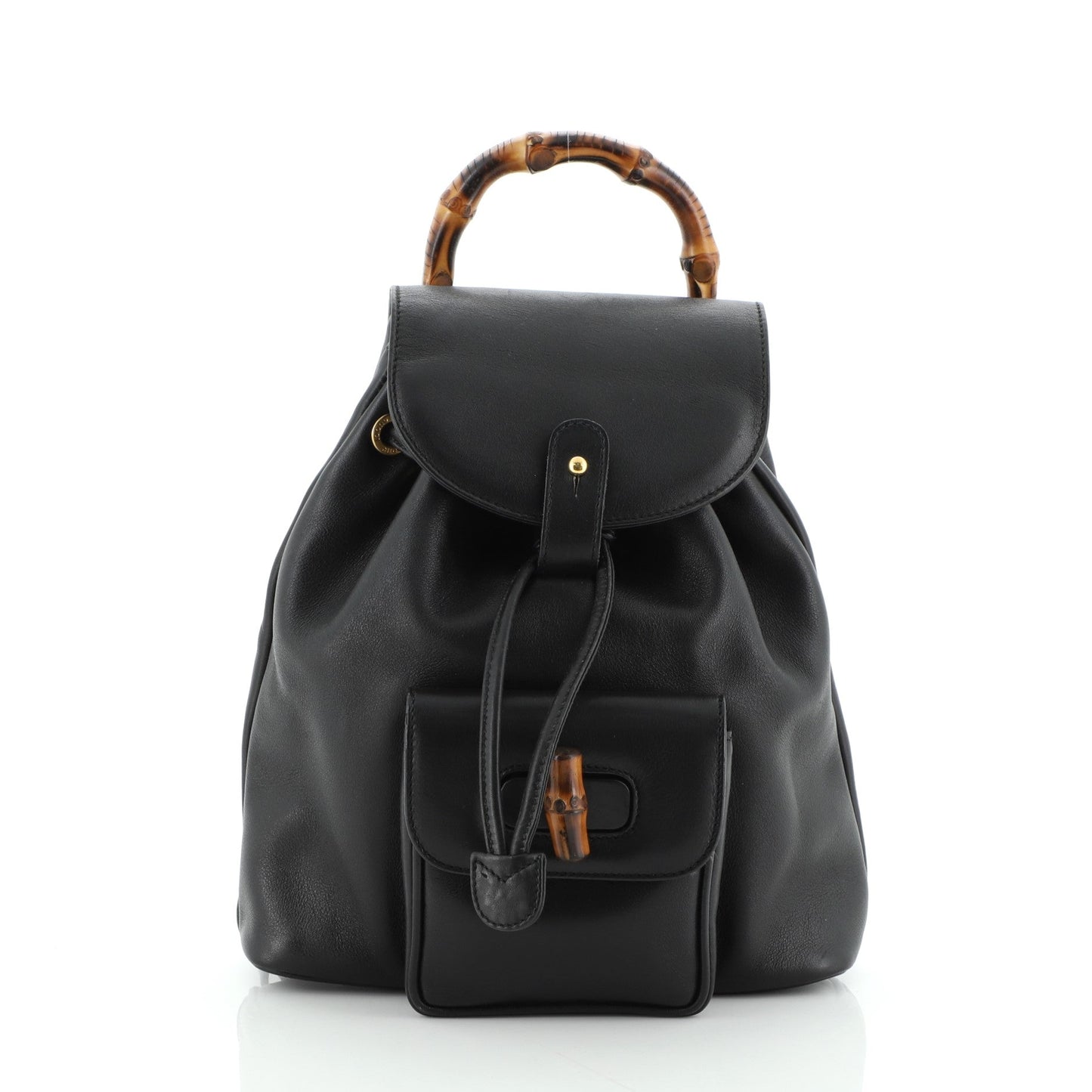 Vintage Bamboo Backpack Leather Mini