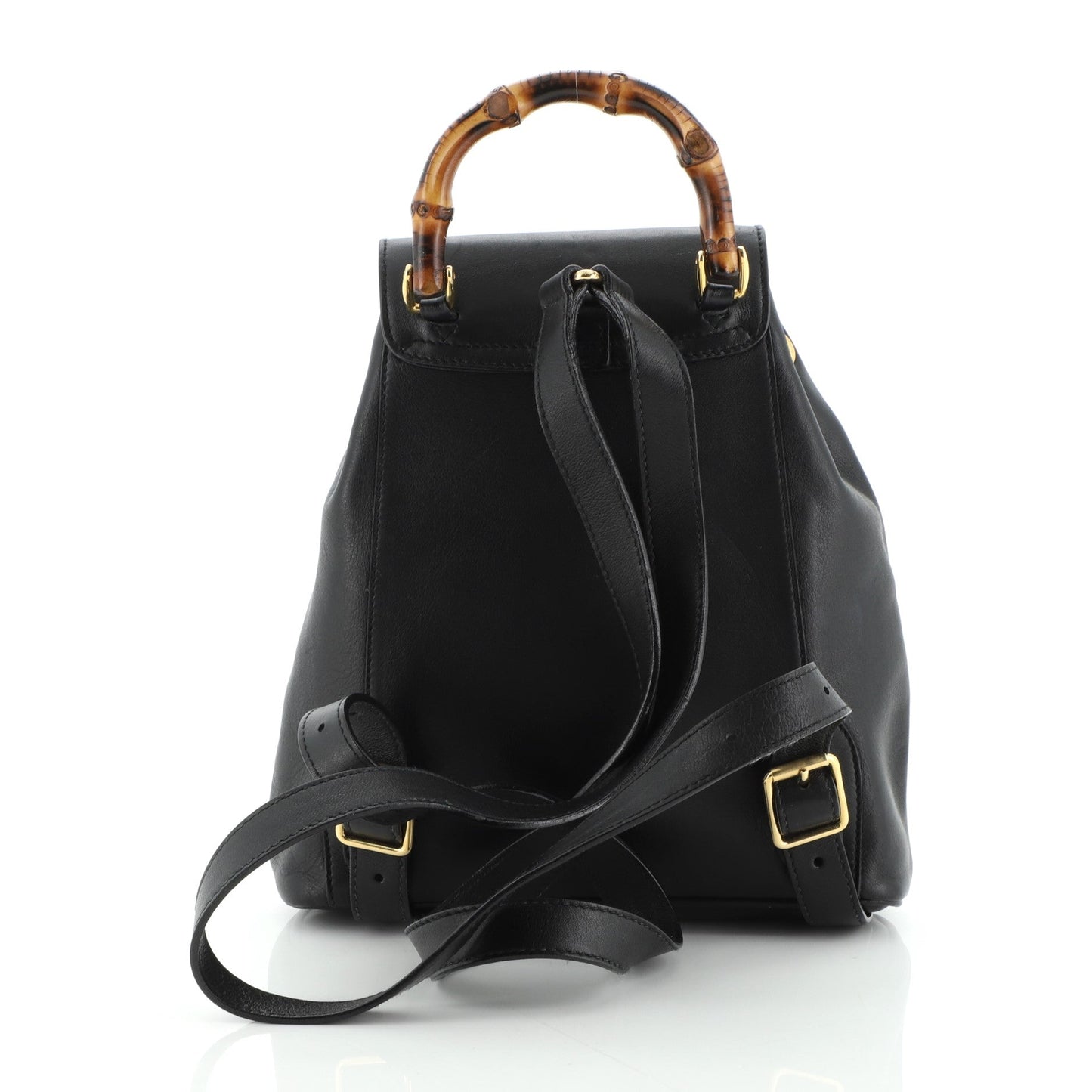 Vintage Bamboo Backpack Leather Mini