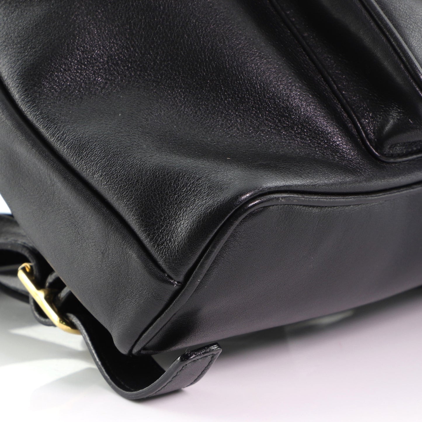 Vintage Bamboo Backpack Leather Mini