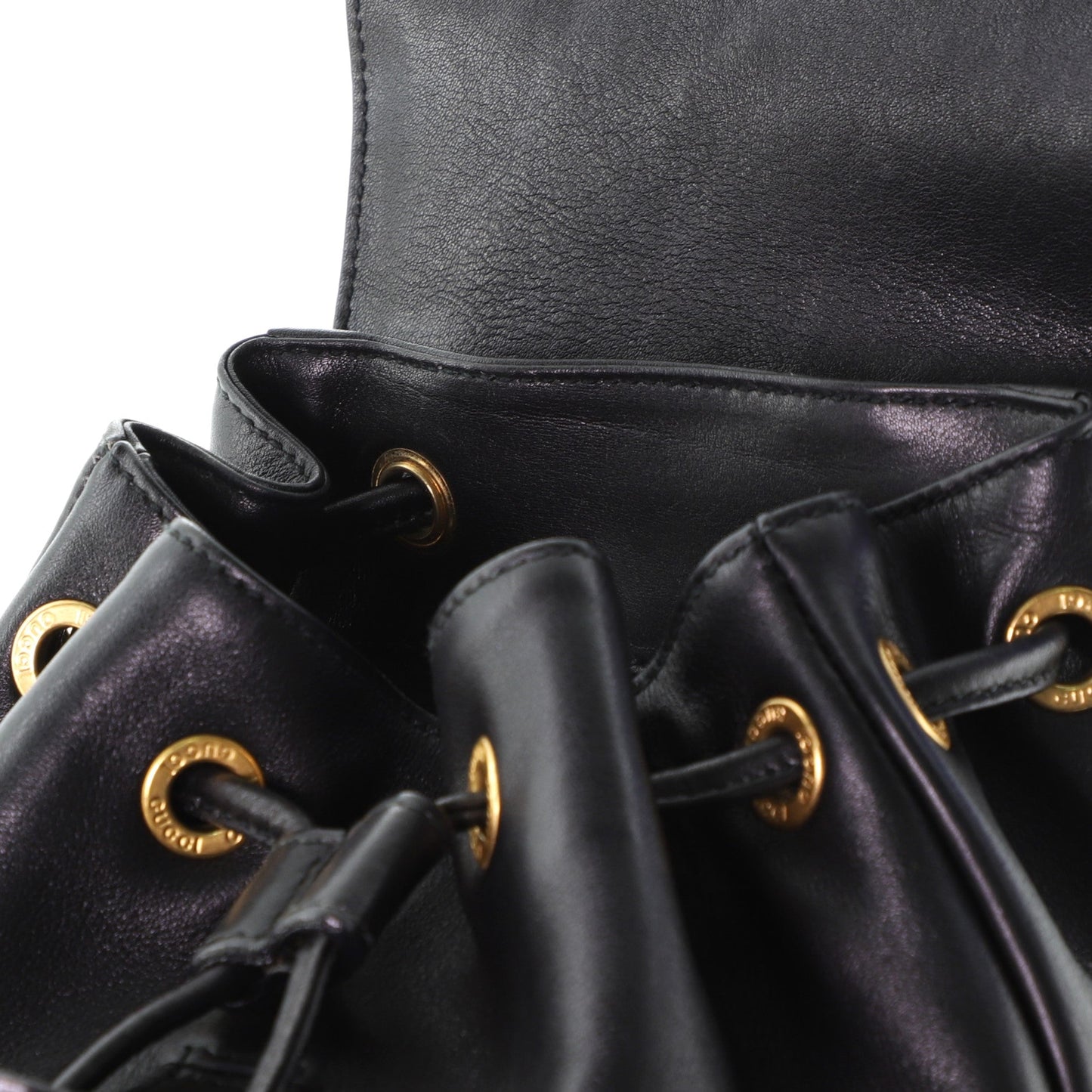 Vintage Bamboo Backpack Leather Mini