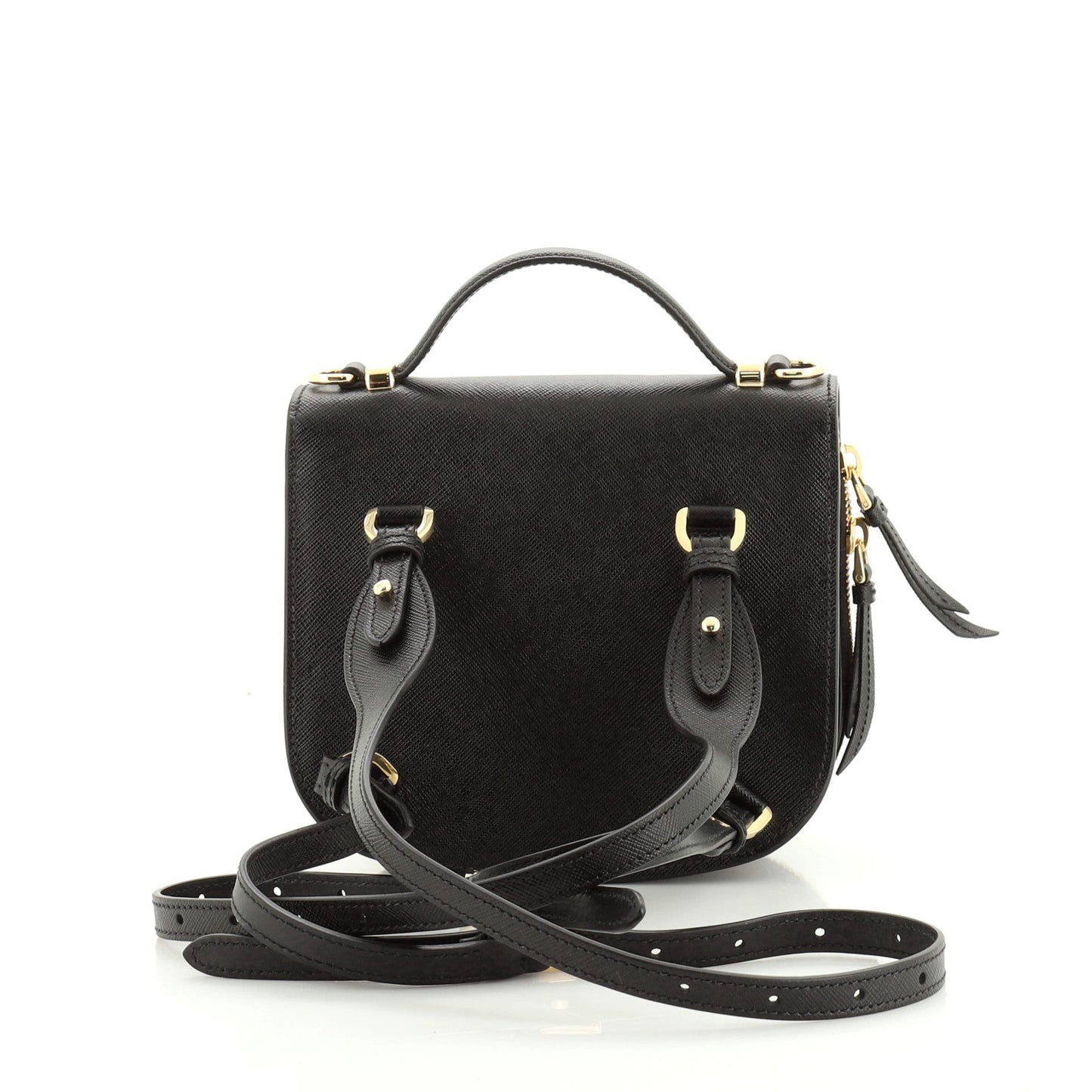 Odette Flap Backpack Saffiano Leather Mini