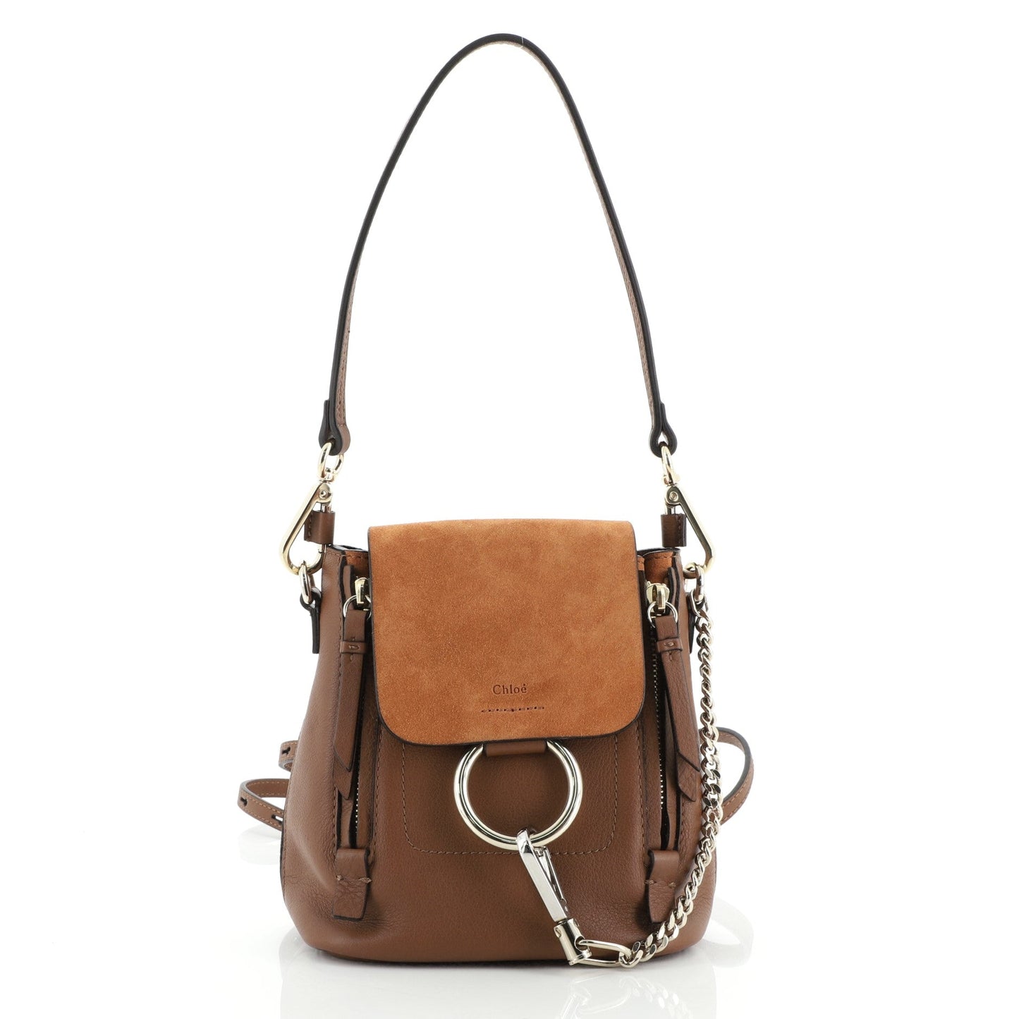Faye Backpack Leather and Suede Mini