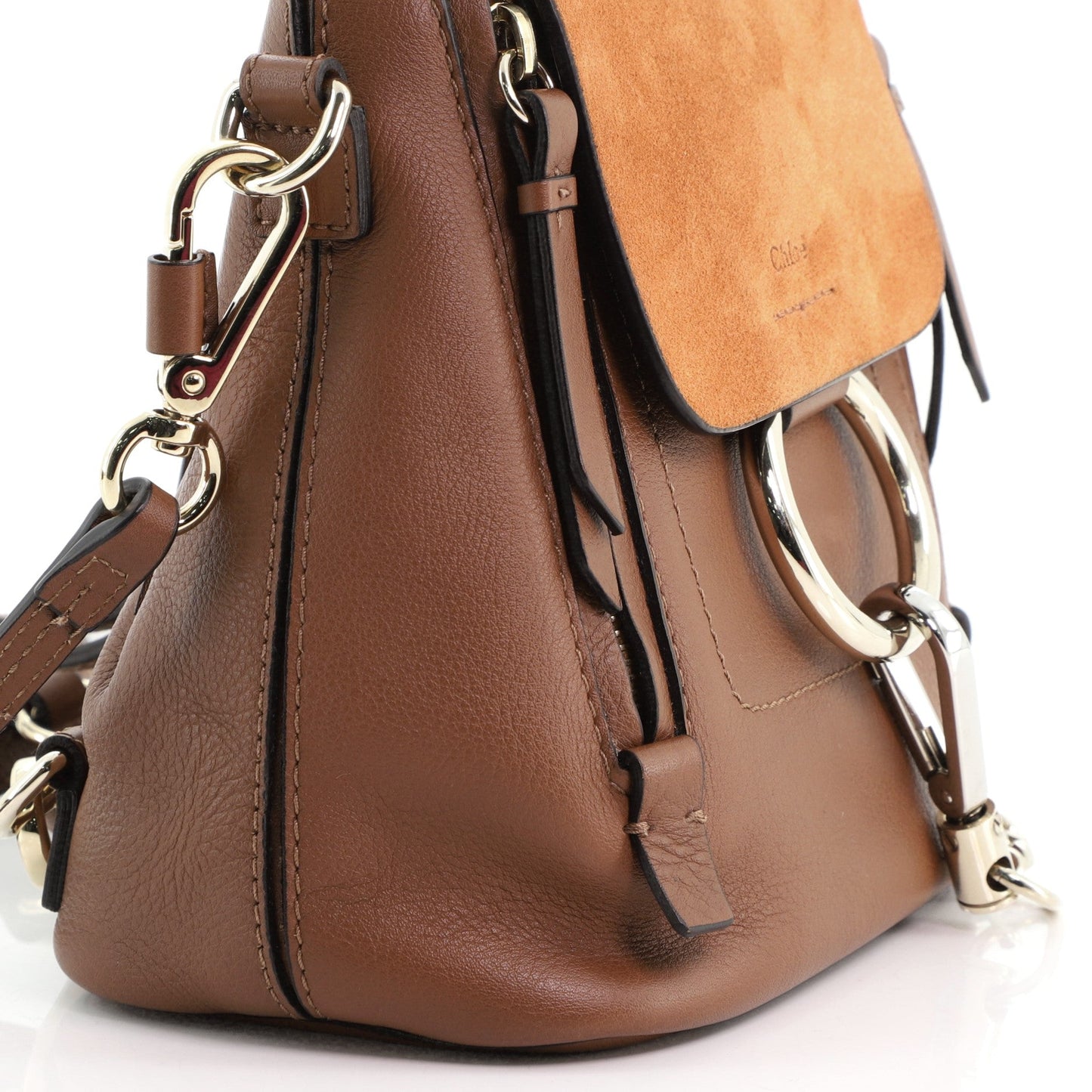 Faye Backpack Leather and Suede Mini