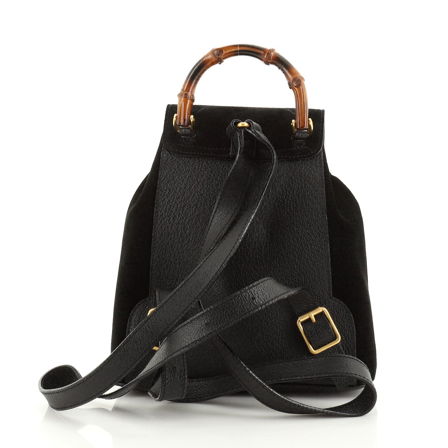 Vintage Bamboo Backpack Suede Mini