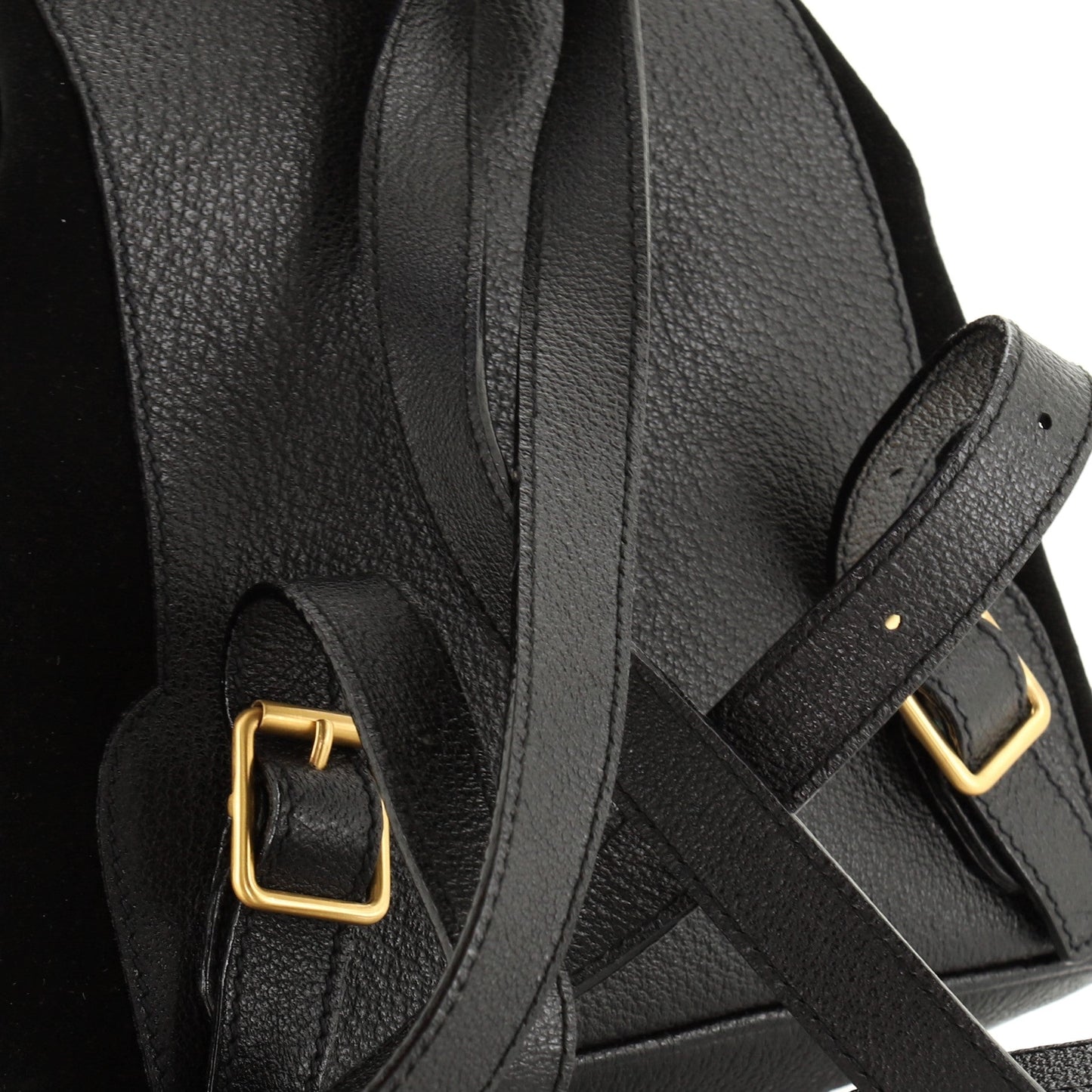Vintage Bamboo Backpack Suede Mini