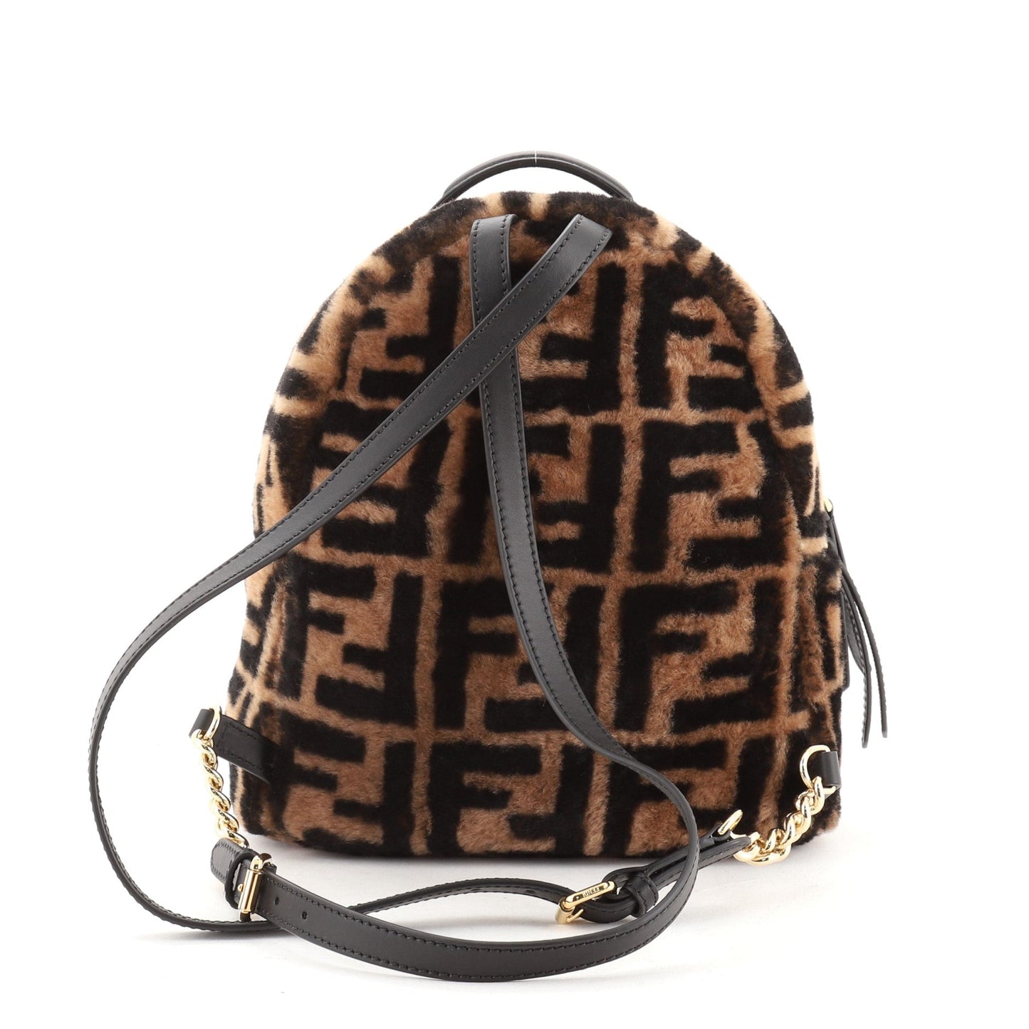 Zip Backpack Zucca Shearling Mini