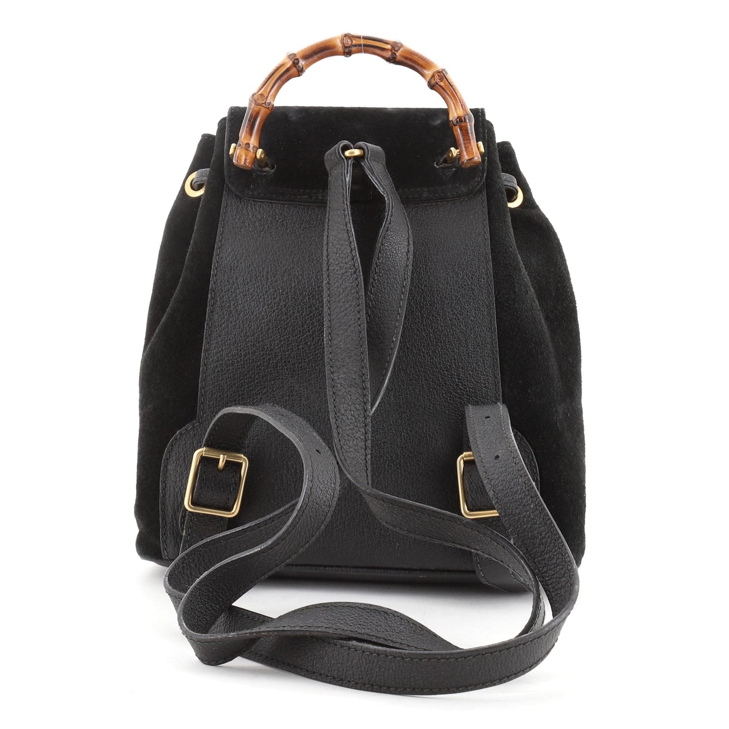 Vintage Bamboo Backpack Suede Mini