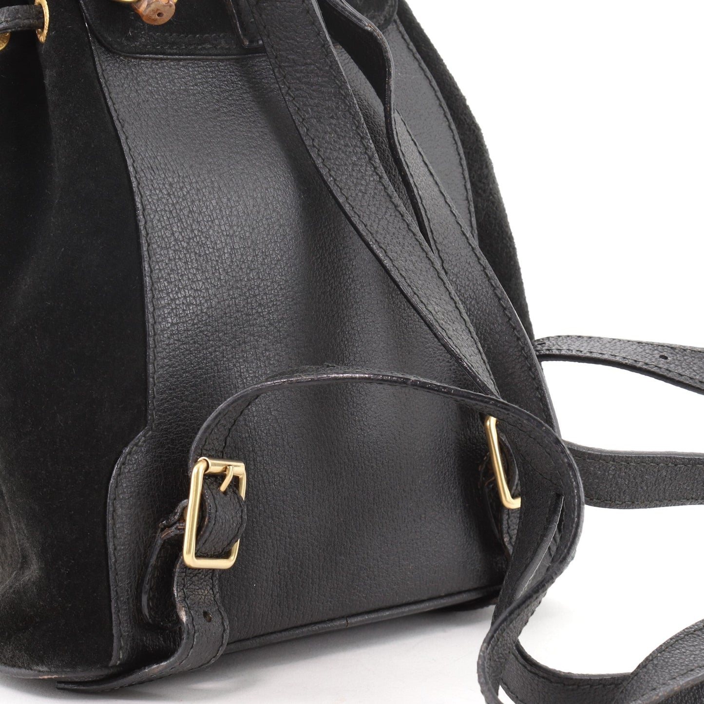 Vintage Bamboo Backpack Suede Mini