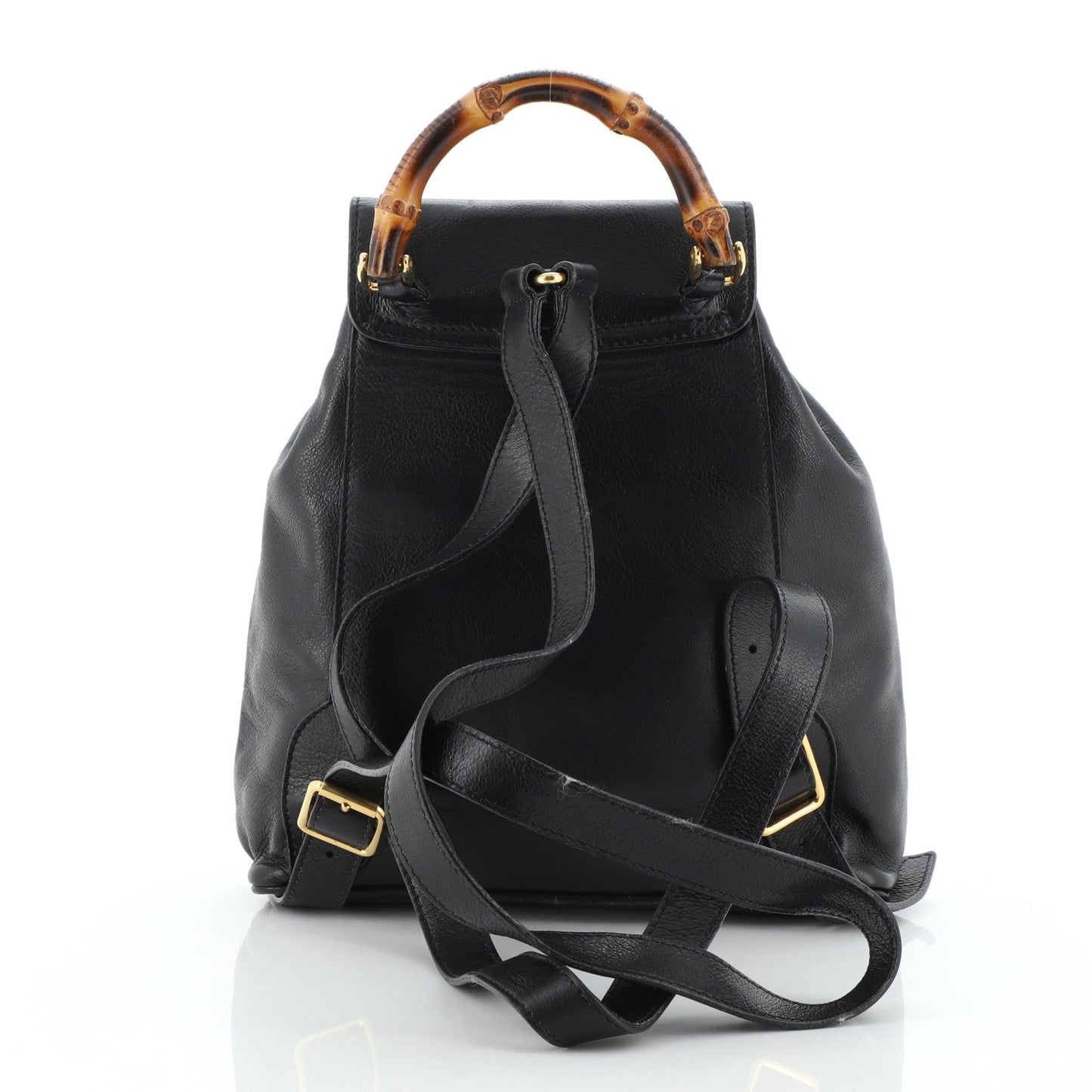 Vintage Bamboo Backpack Leather Mini