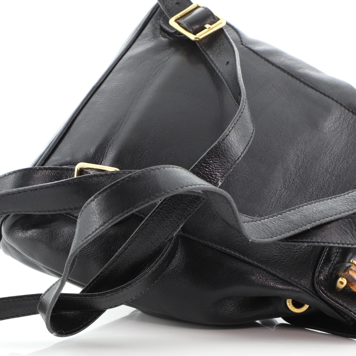 Vintage Bamboo Backpack Leather Mini