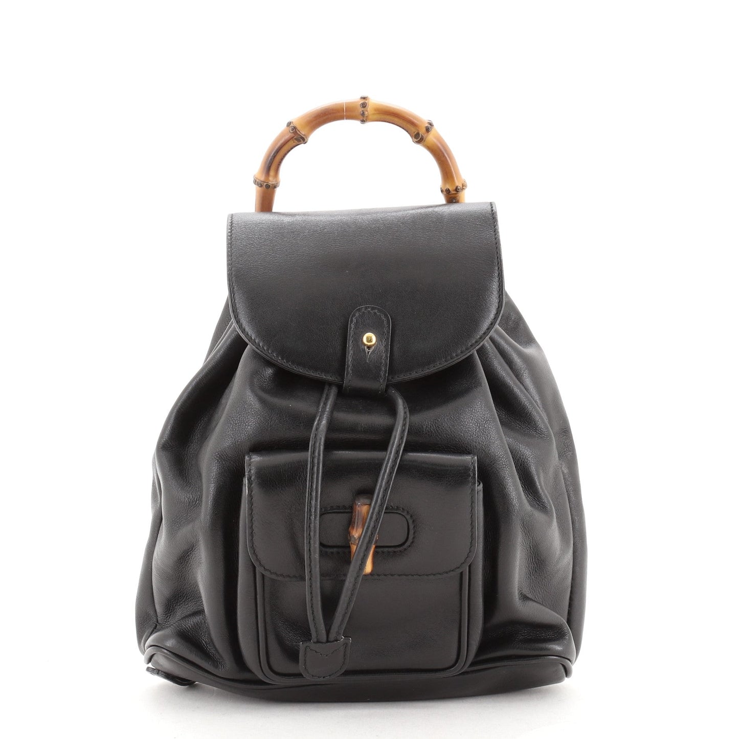 Vintage Bamboo Backpack Leather Mini