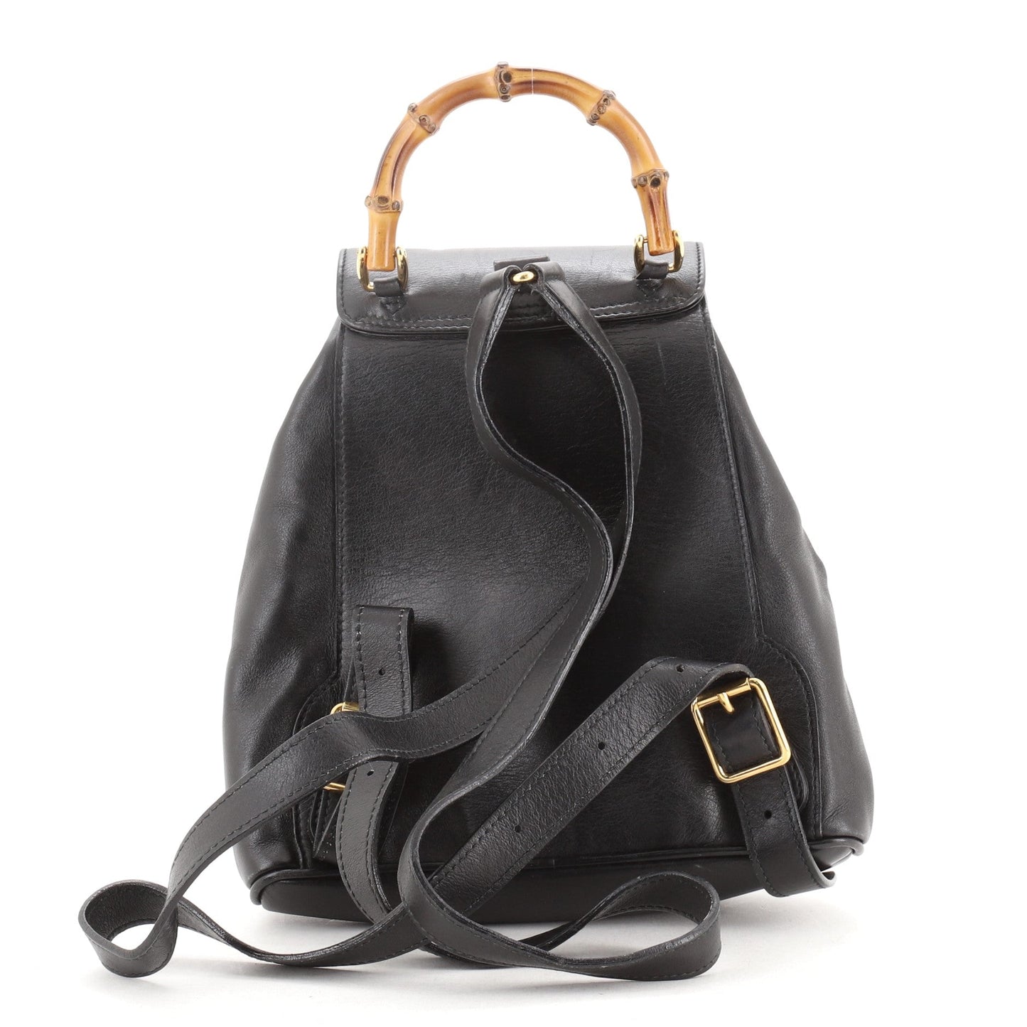 Vintage Bamboo Backpack Leather Mini
