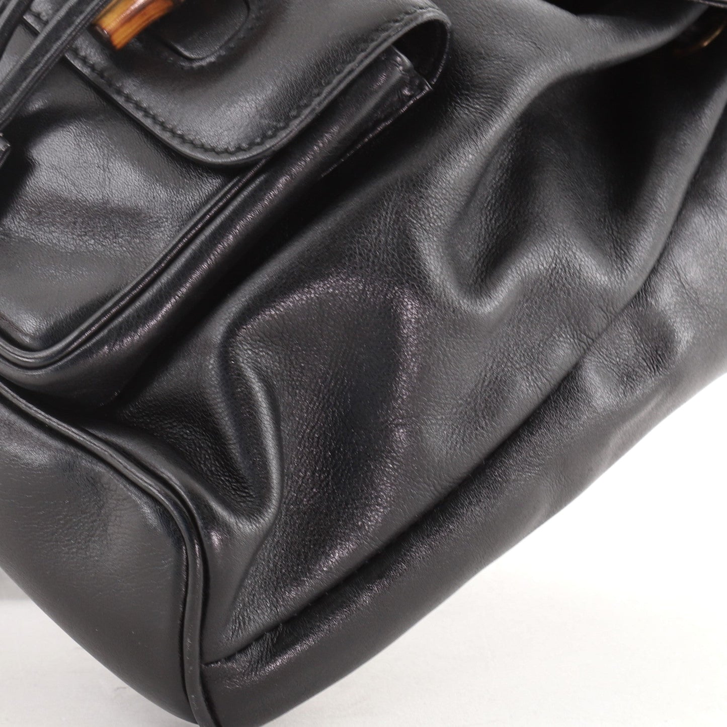 Vintage Bamboo Backpack Leather Mini