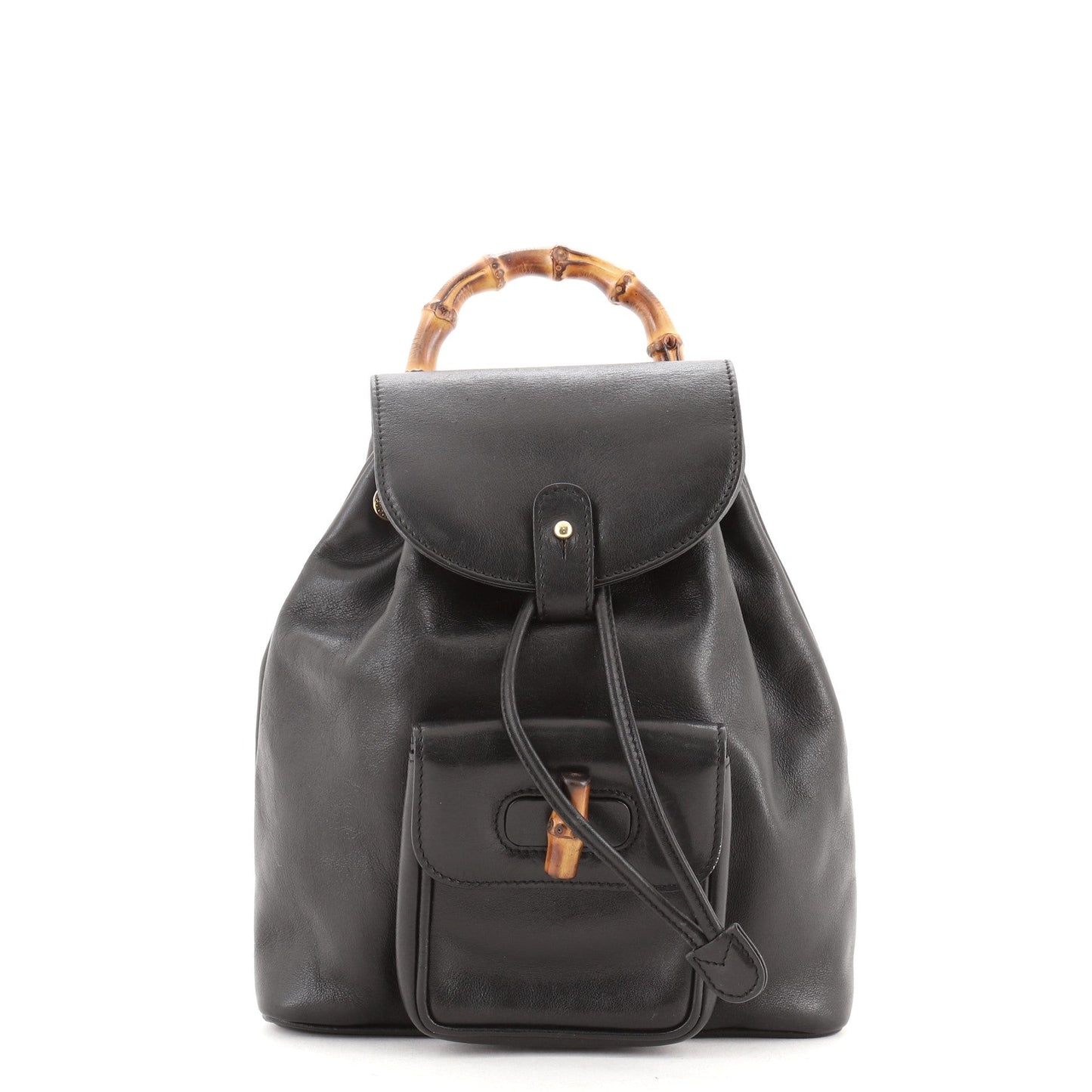 Vintage Bamboo Backpack Leather Mini