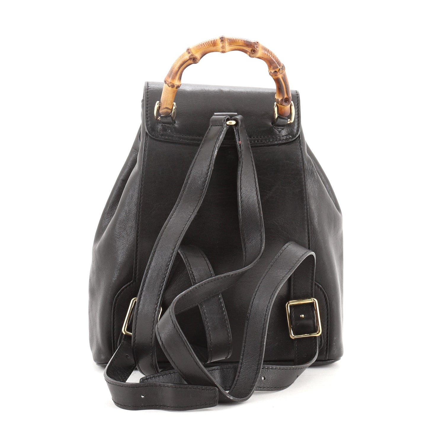Vintage Bamboo Backpack Leather Mini
