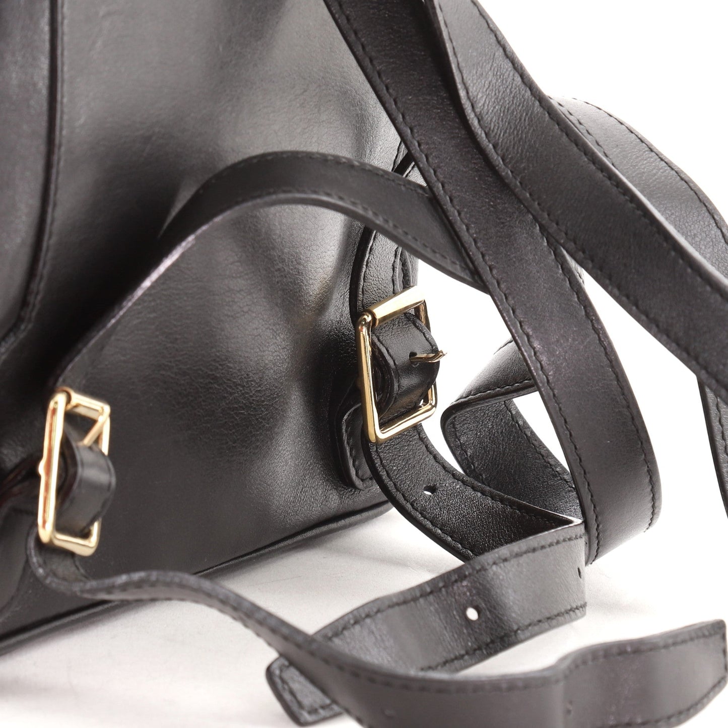 Vintage Bamboo Backpack Leather Mini