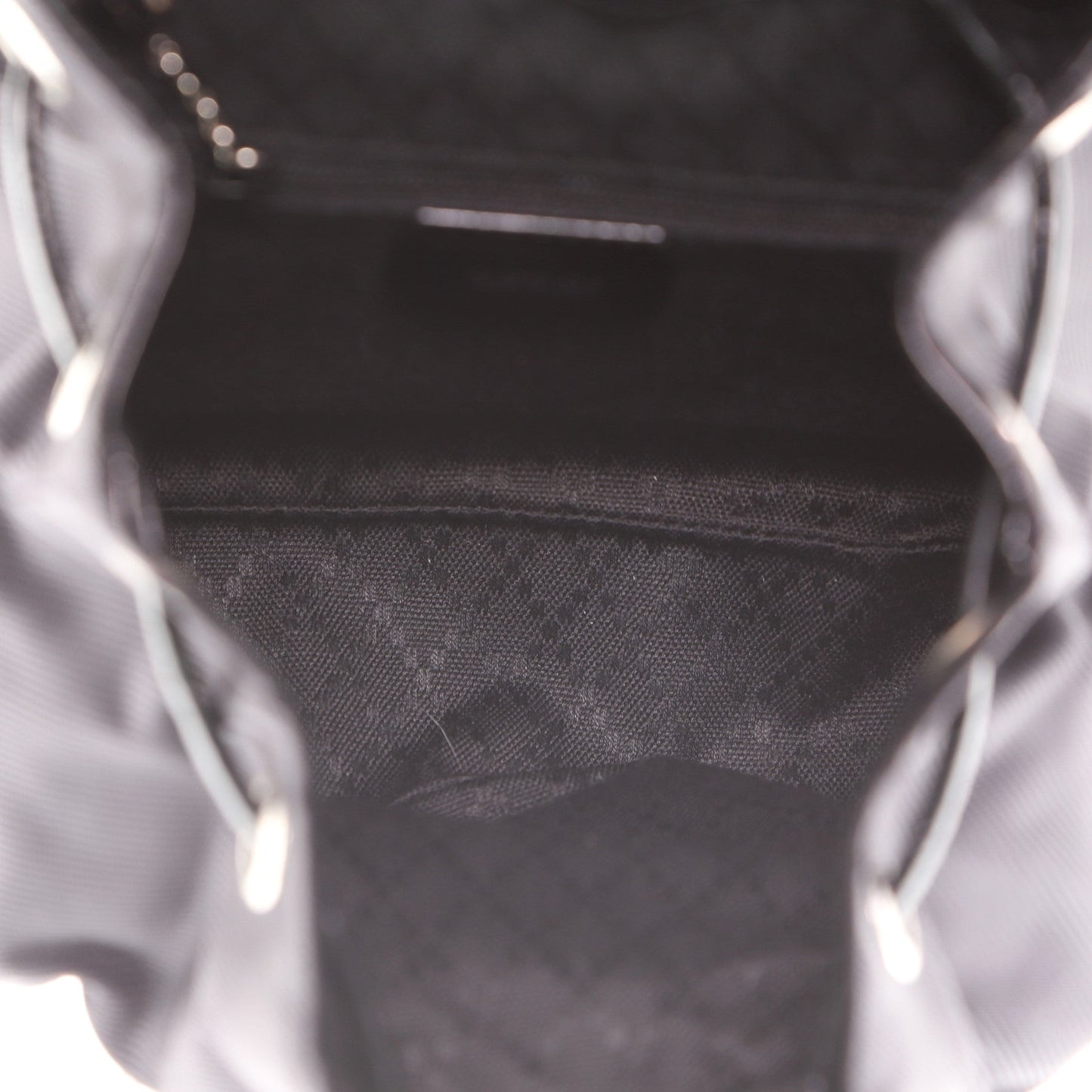Vintage Bamboo Backpack Nylon and Patent Leather Mini