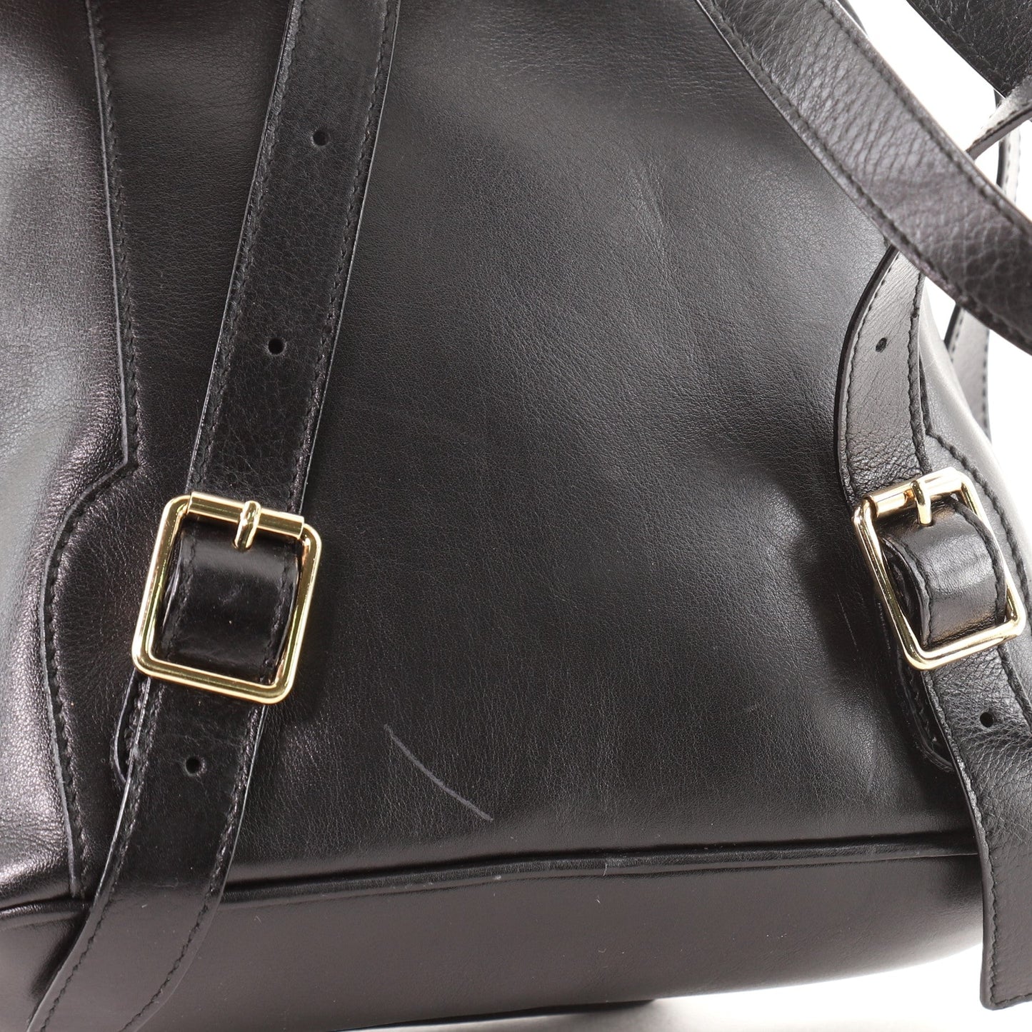 Vintage Bamboo Backpack Leather Mini