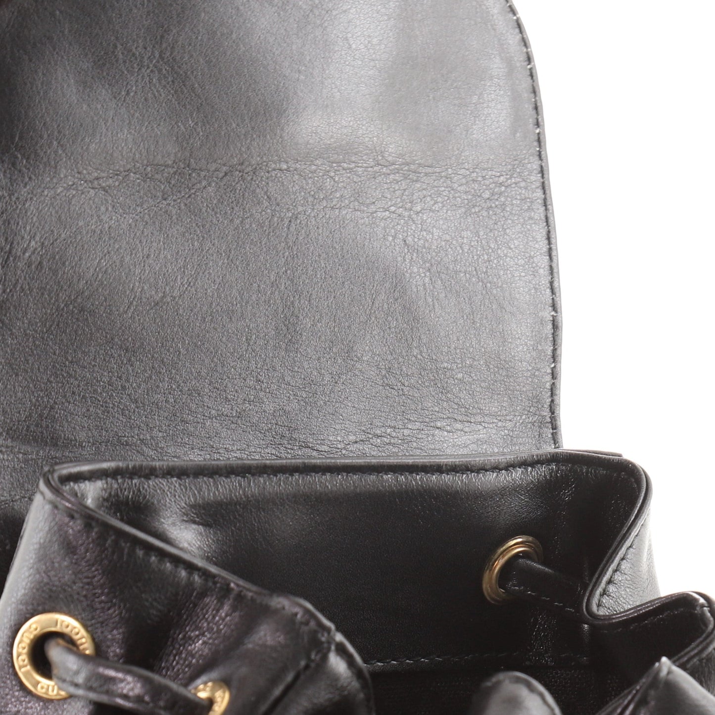 Vintage Bamboo Backpack Leather Mini