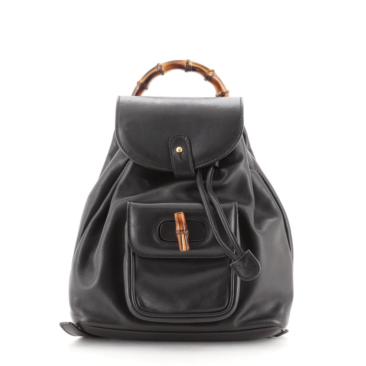 Vintage Bamboo Backpack Leather Mini