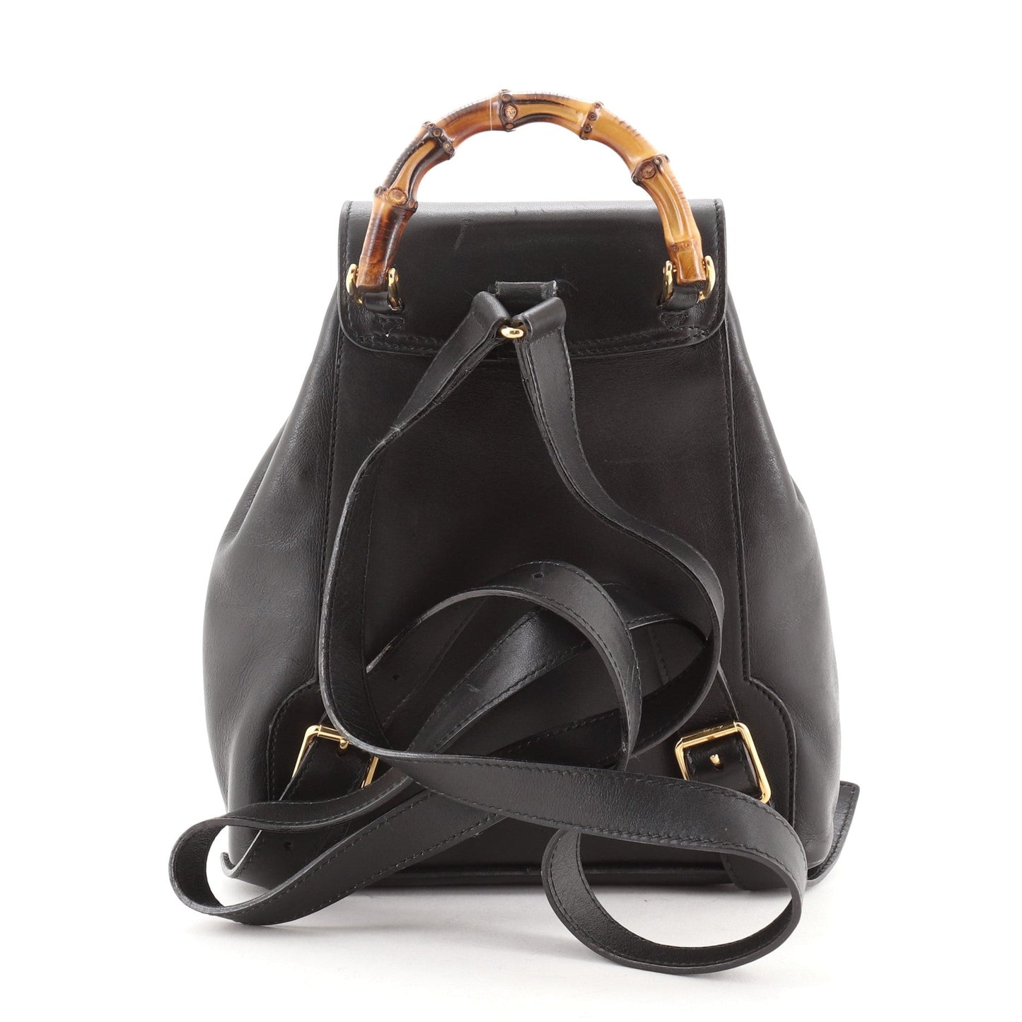 Vintage Bamboo Backpack Leather Mini