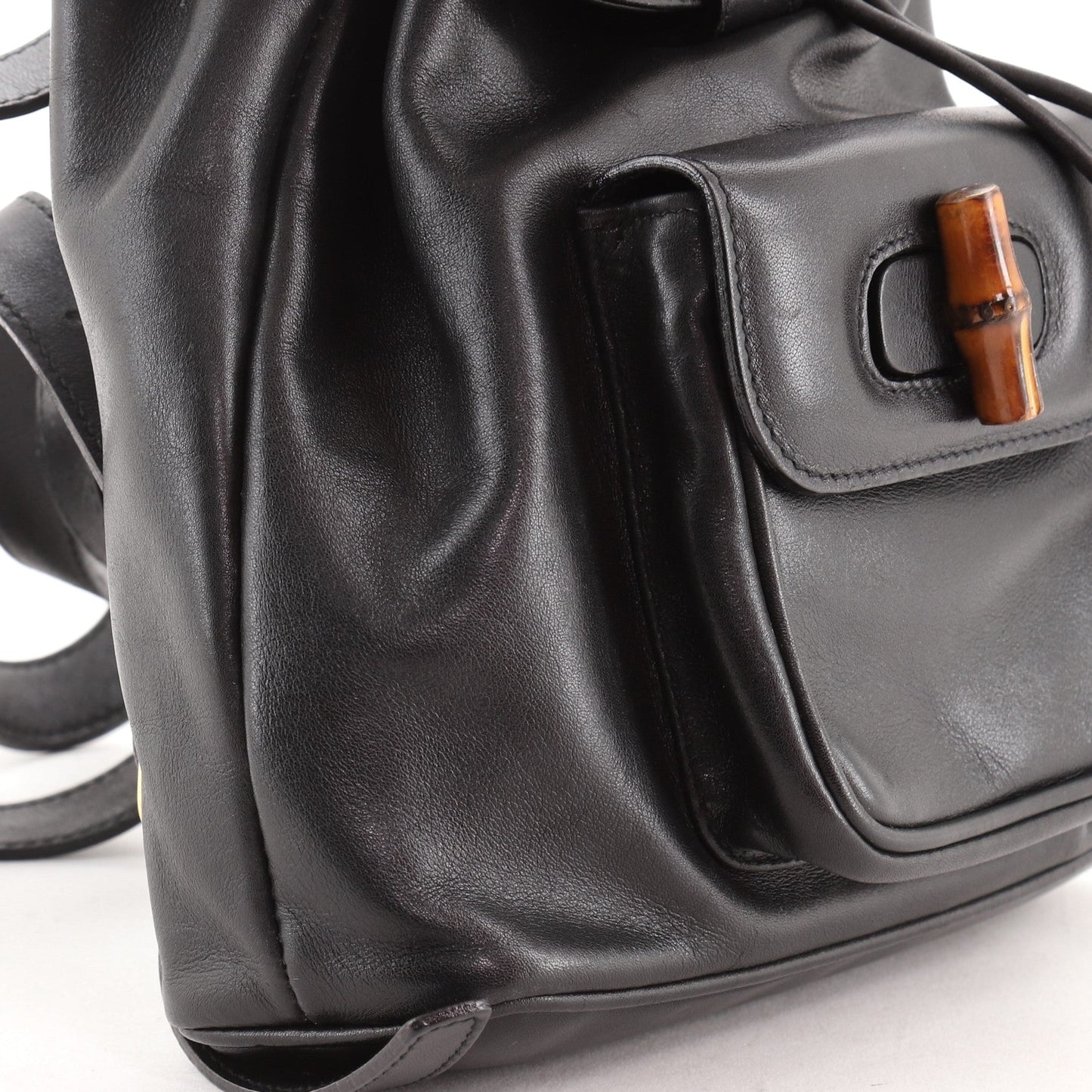Vintage Bamboo Backpack Leather Mini