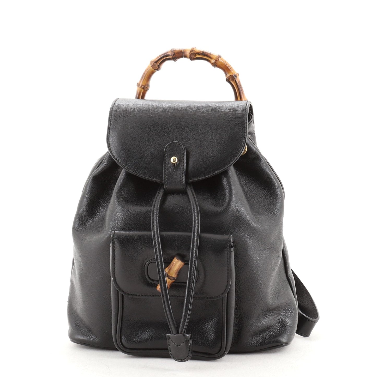 Vintage Bamboo Backpack Leather Mini